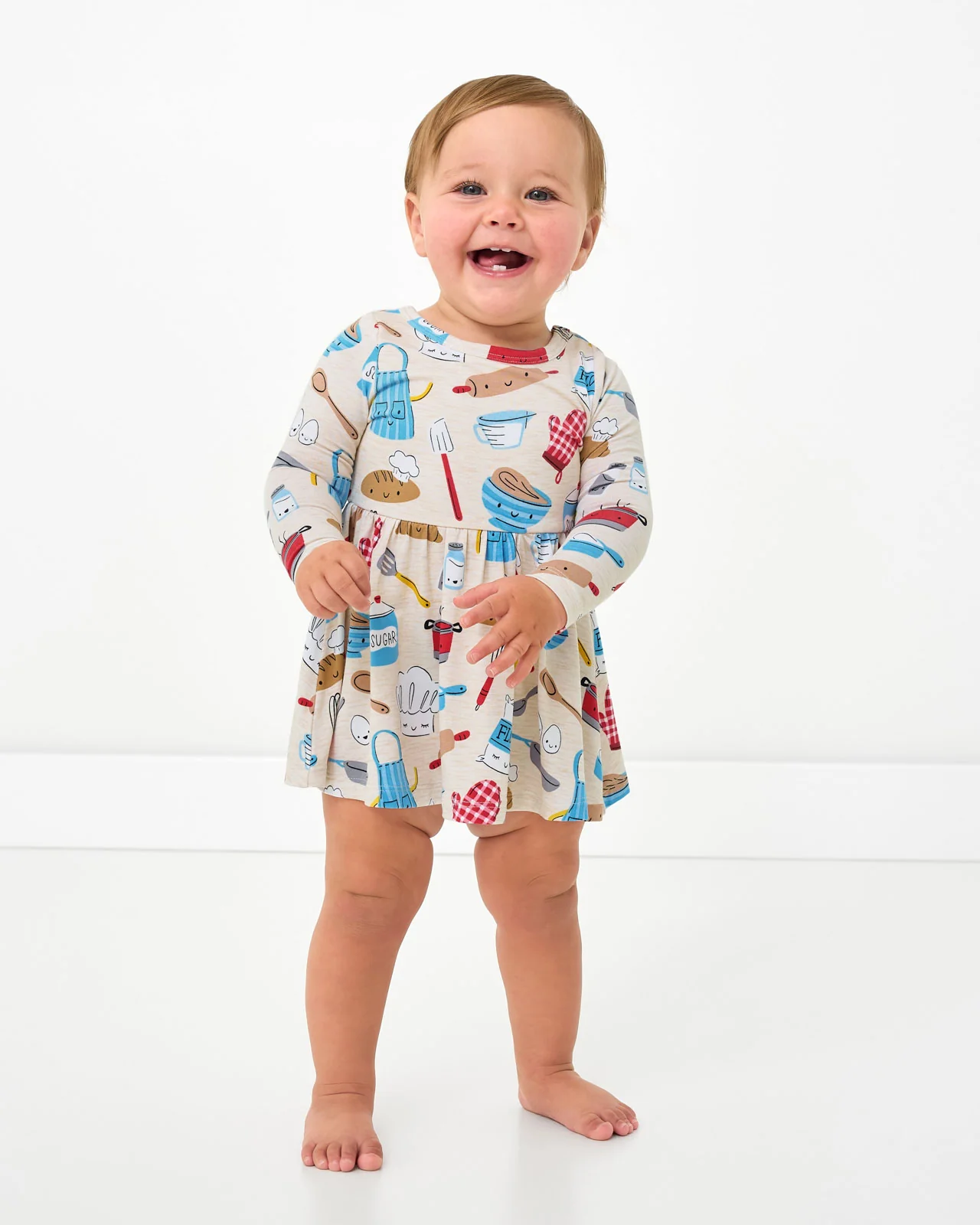 Little Chef Twirl Dress with Bodysuit - Image 4