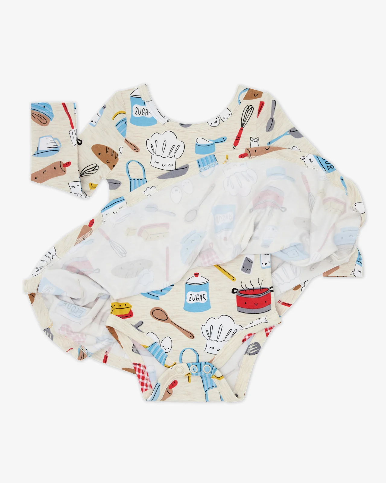 Little Chef Twirl Dress with Bodysuit - Image 6