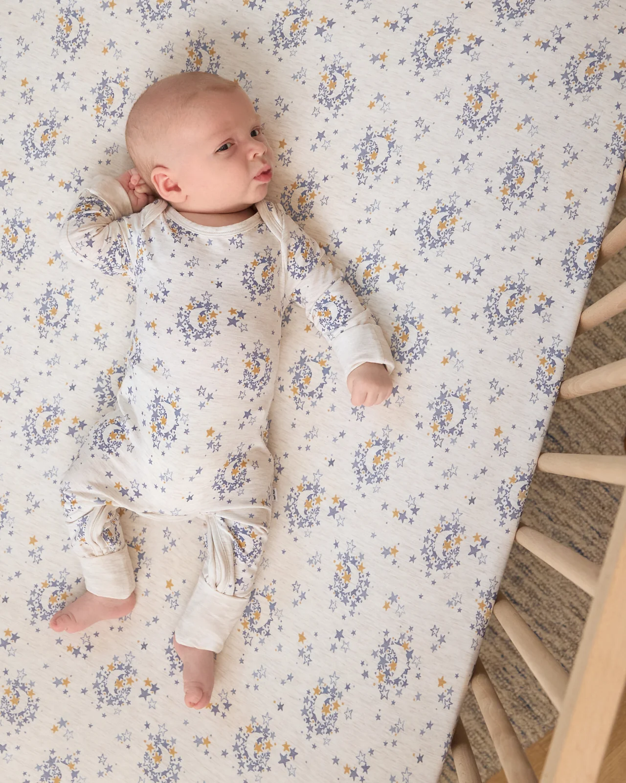 Lullaby Sky Fitted Crib Sheet - Image 2