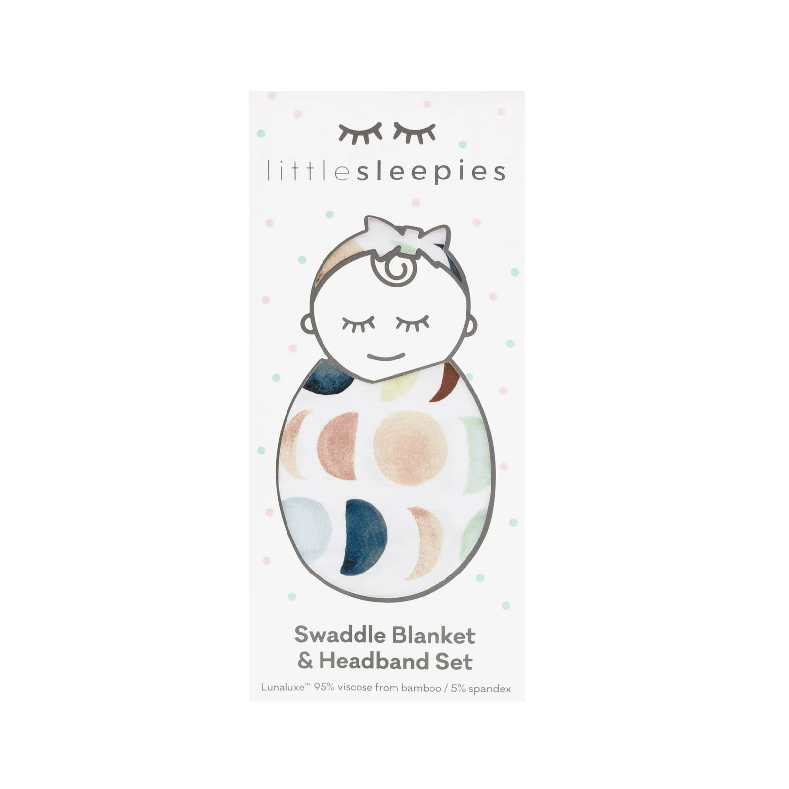 Luna Neutral Swaddle & Luxe Bow Headband Set - Image 7