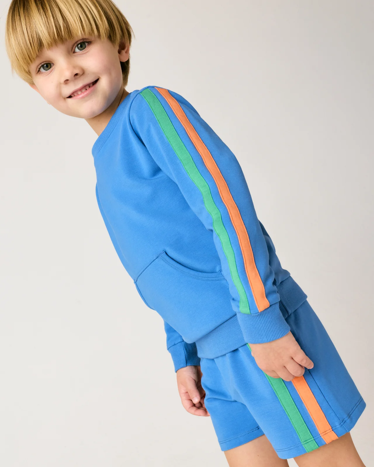 Major Blue Side Stripe Shorts - Image 3