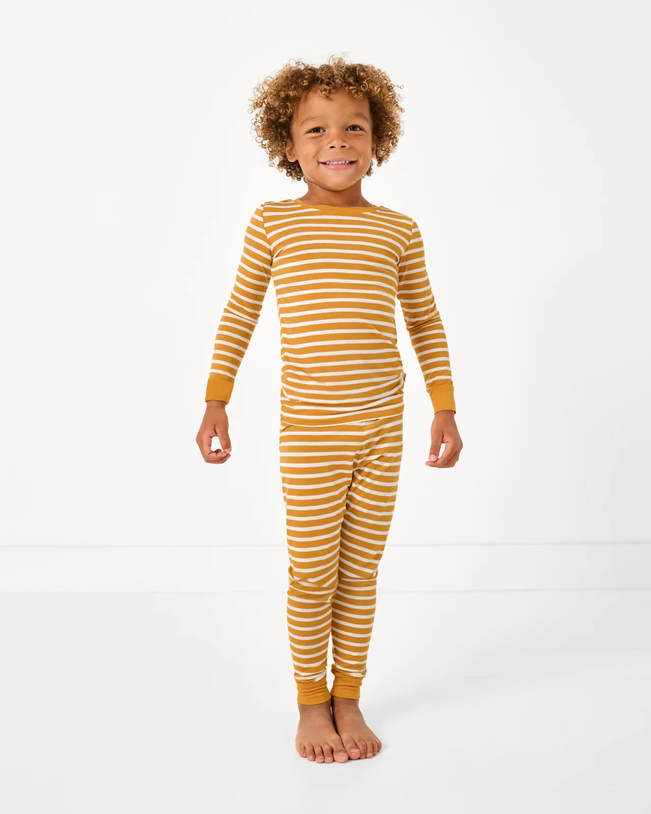 Marigold Stripe Two-Piece Pajama Set - Image 2