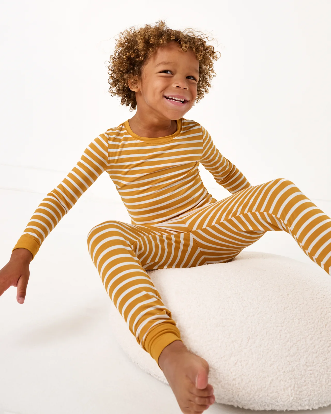 Marigold Stripe Two-Piece Pajama Set - Image 4