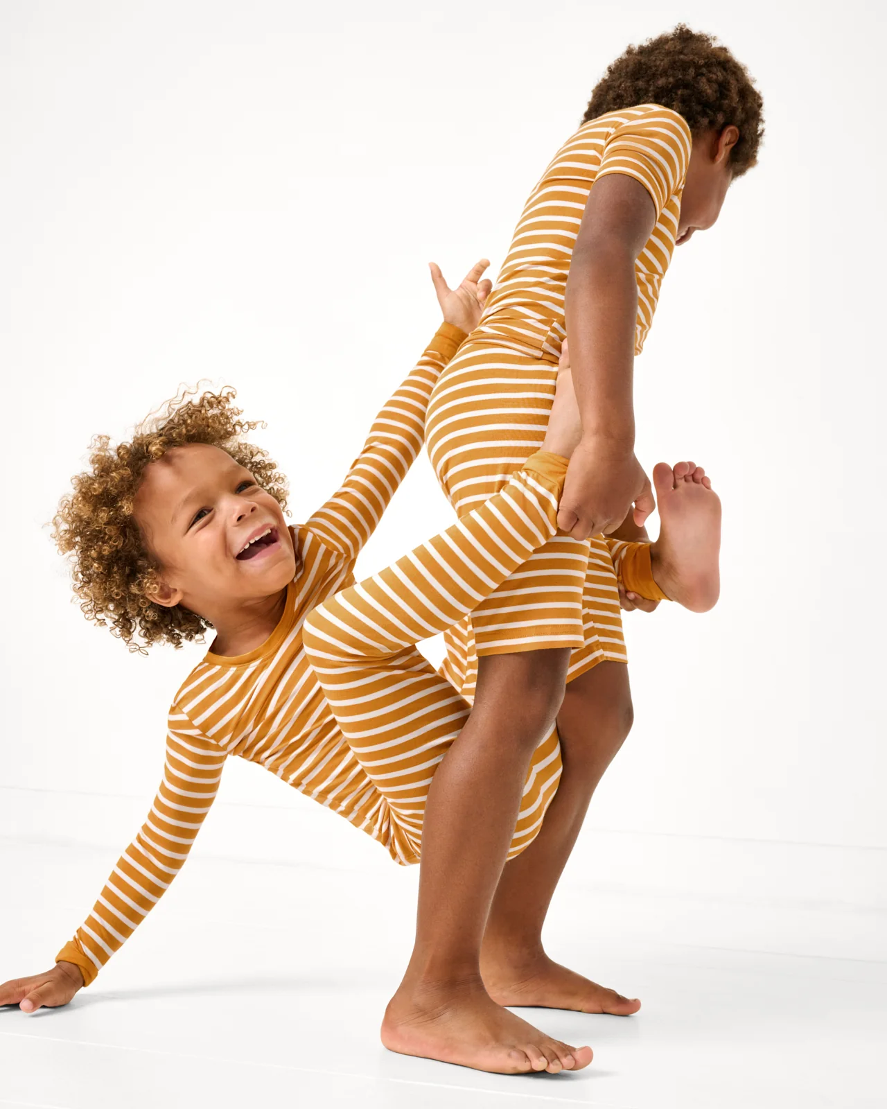 Marigold Stripe Two-Piece Pajama Set - Image 6
