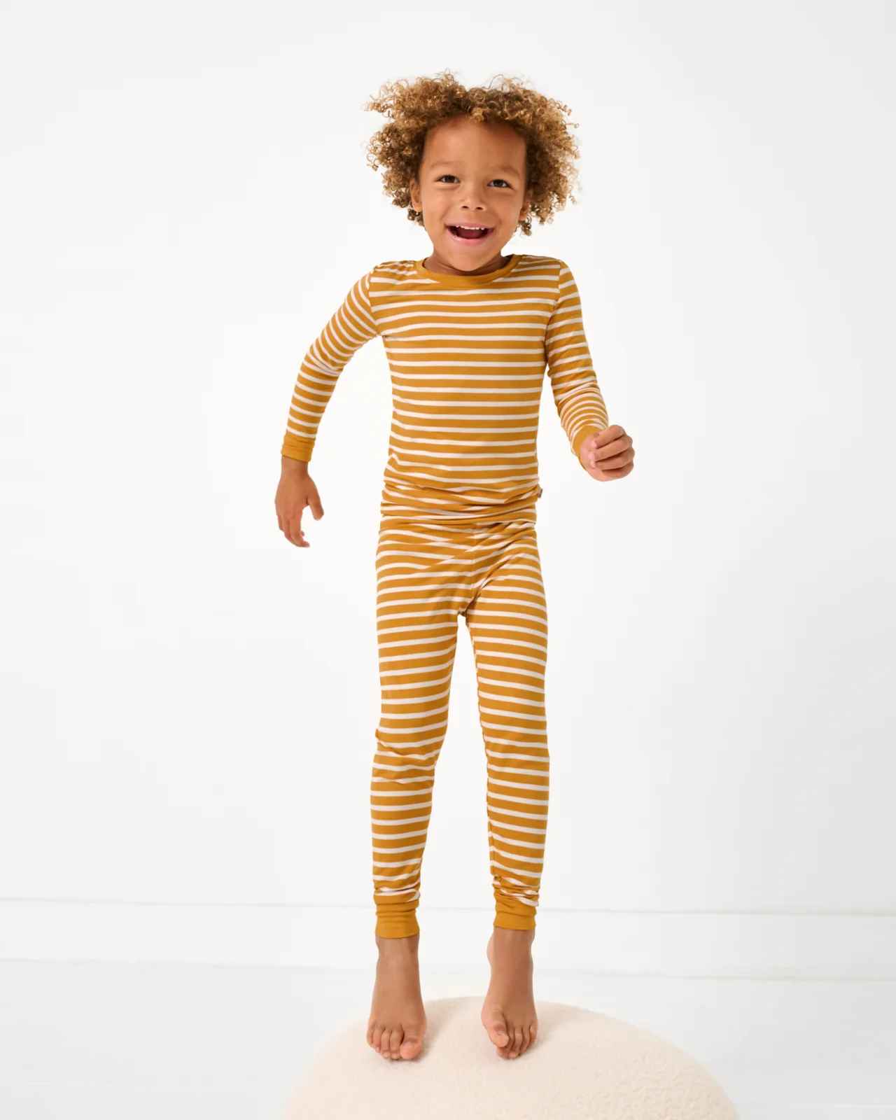Marigold Stripe Two-Piece Pajama Set - Image 7