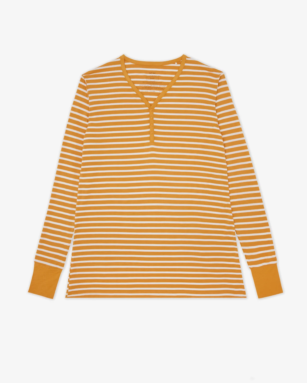 Marigold Stripe Women's Long Sleeve Pajama Top - Image 5