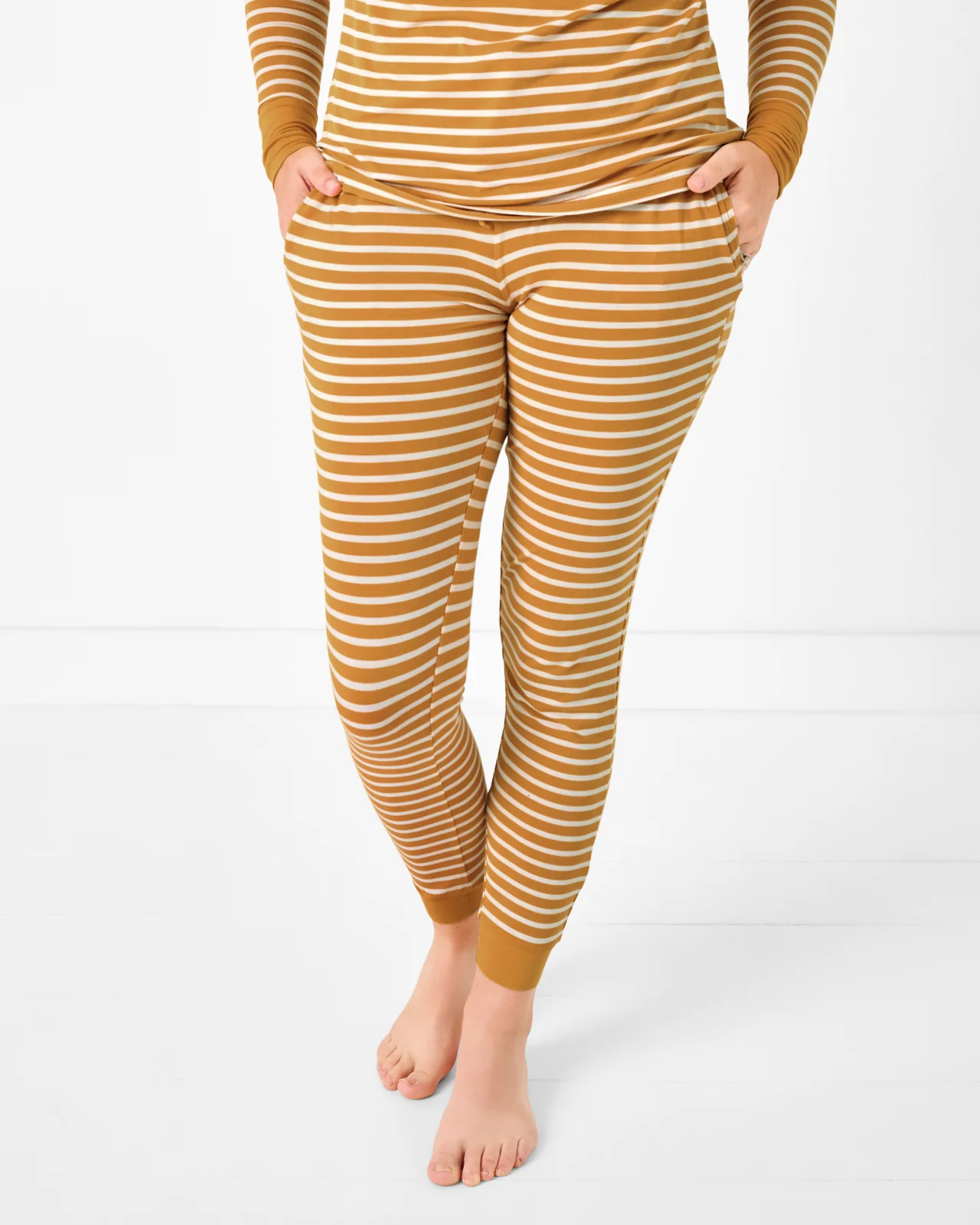 Marigold Stripe Women's Pajama Pants - Image 3