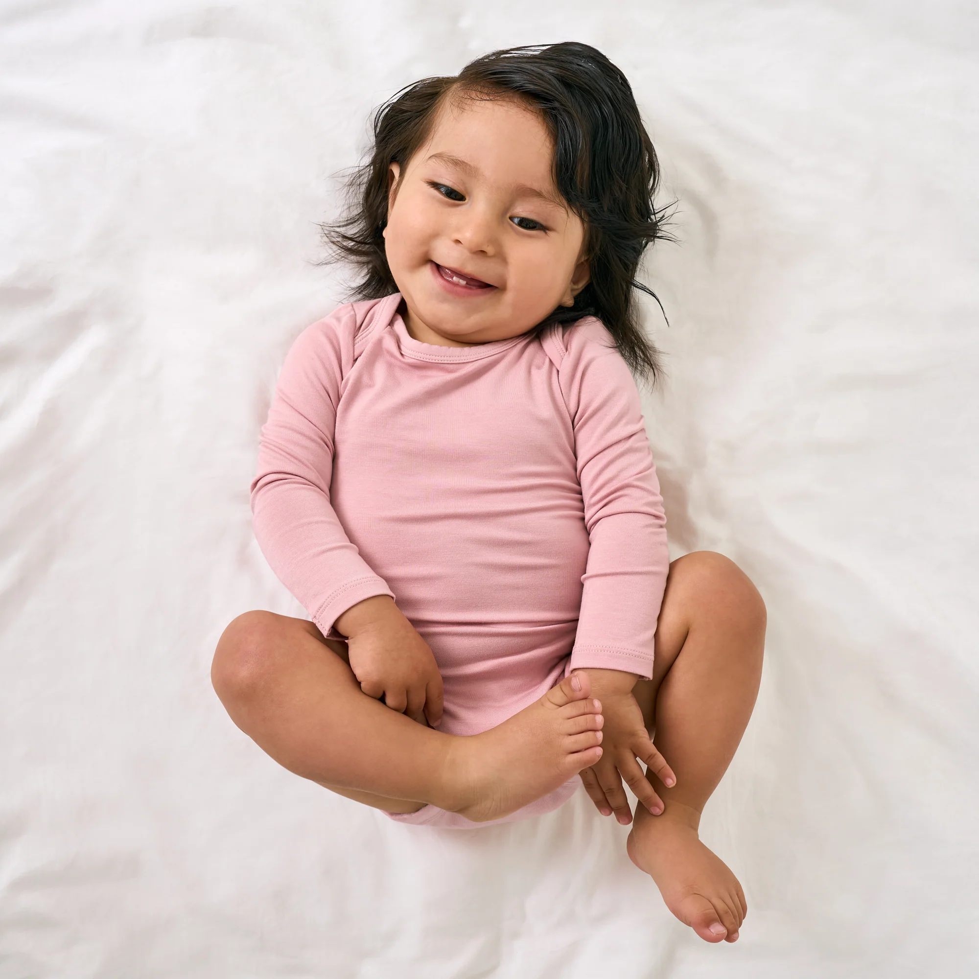 Mauve Blush Long Sleeve Bodysuit - Image 4