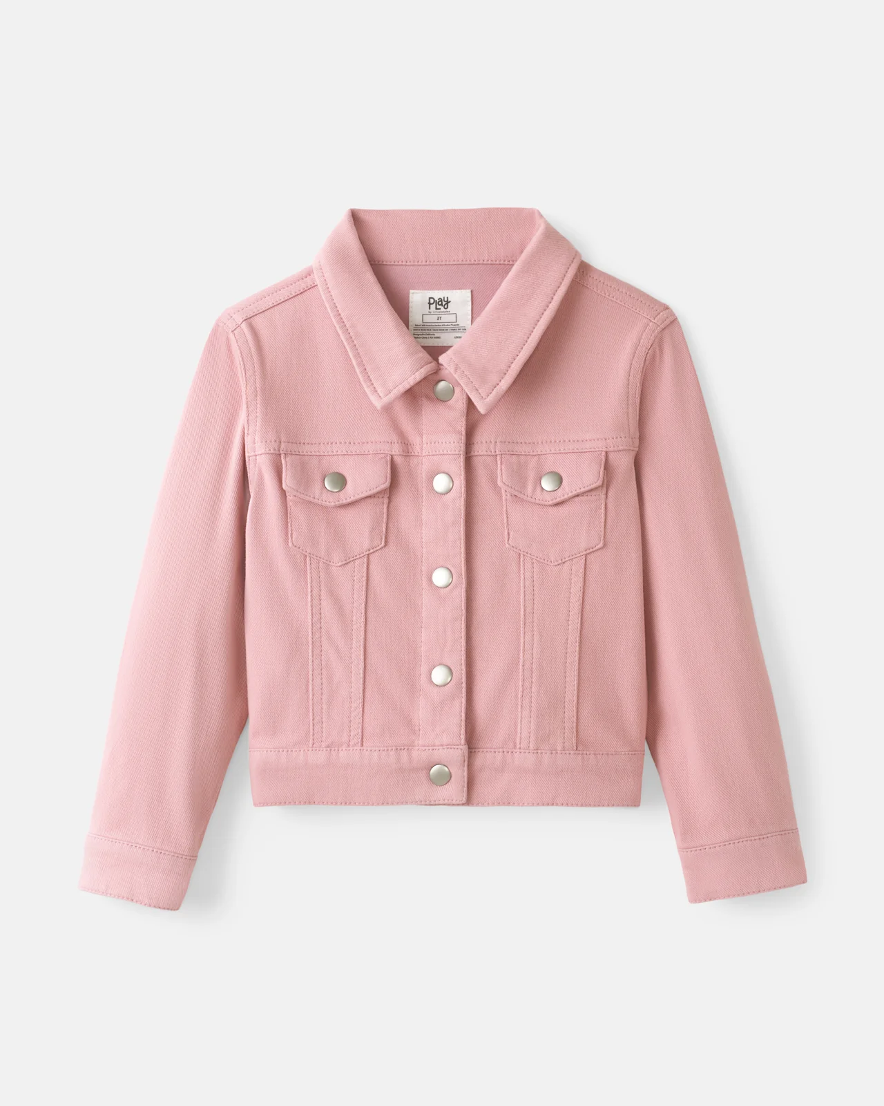 Mauve Blush Denim Trucker Jacket - Image 6
