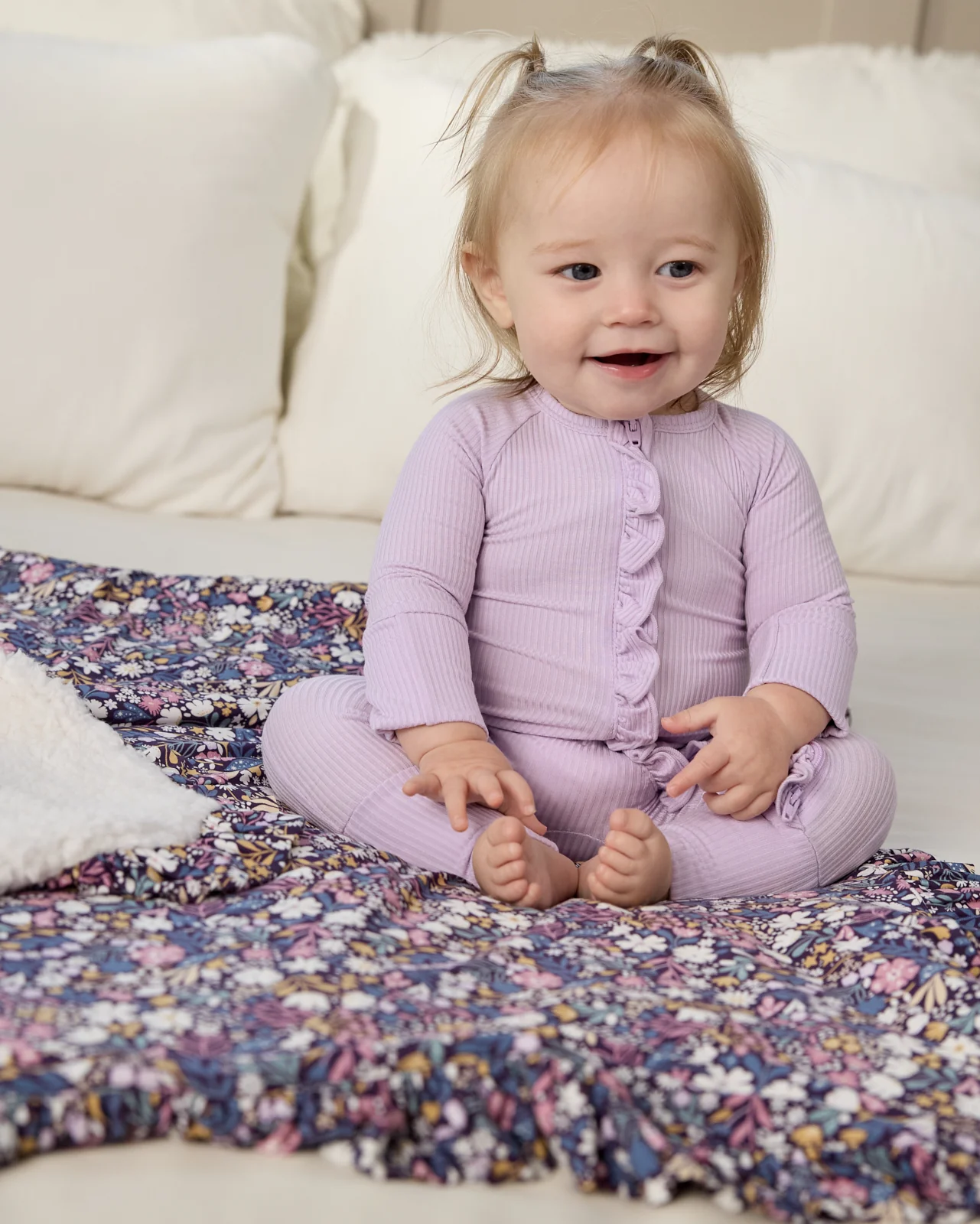 Midnight Petals Ruffle Mini Cloud Blanket® - Image 2