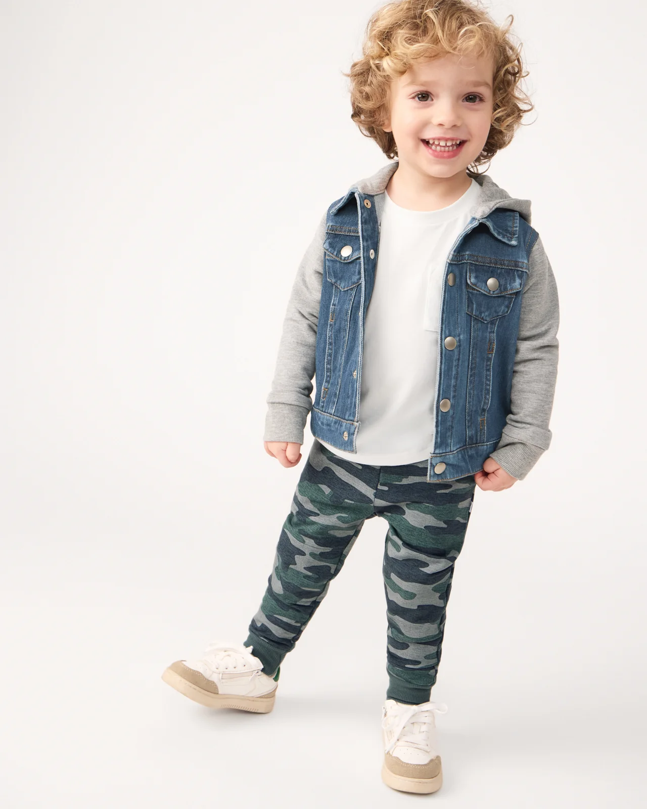 Midwash Blue/Gray Denim Jacket - Image 5