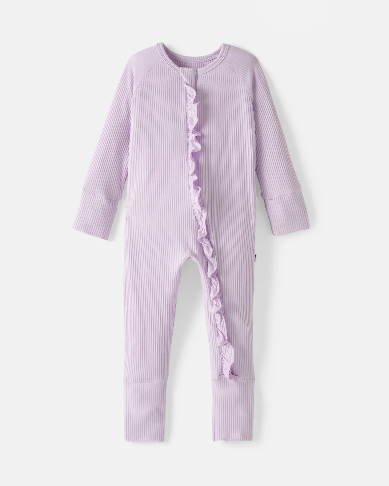 Misty Lavender Ribbed Ruffle Zippy - Image 6