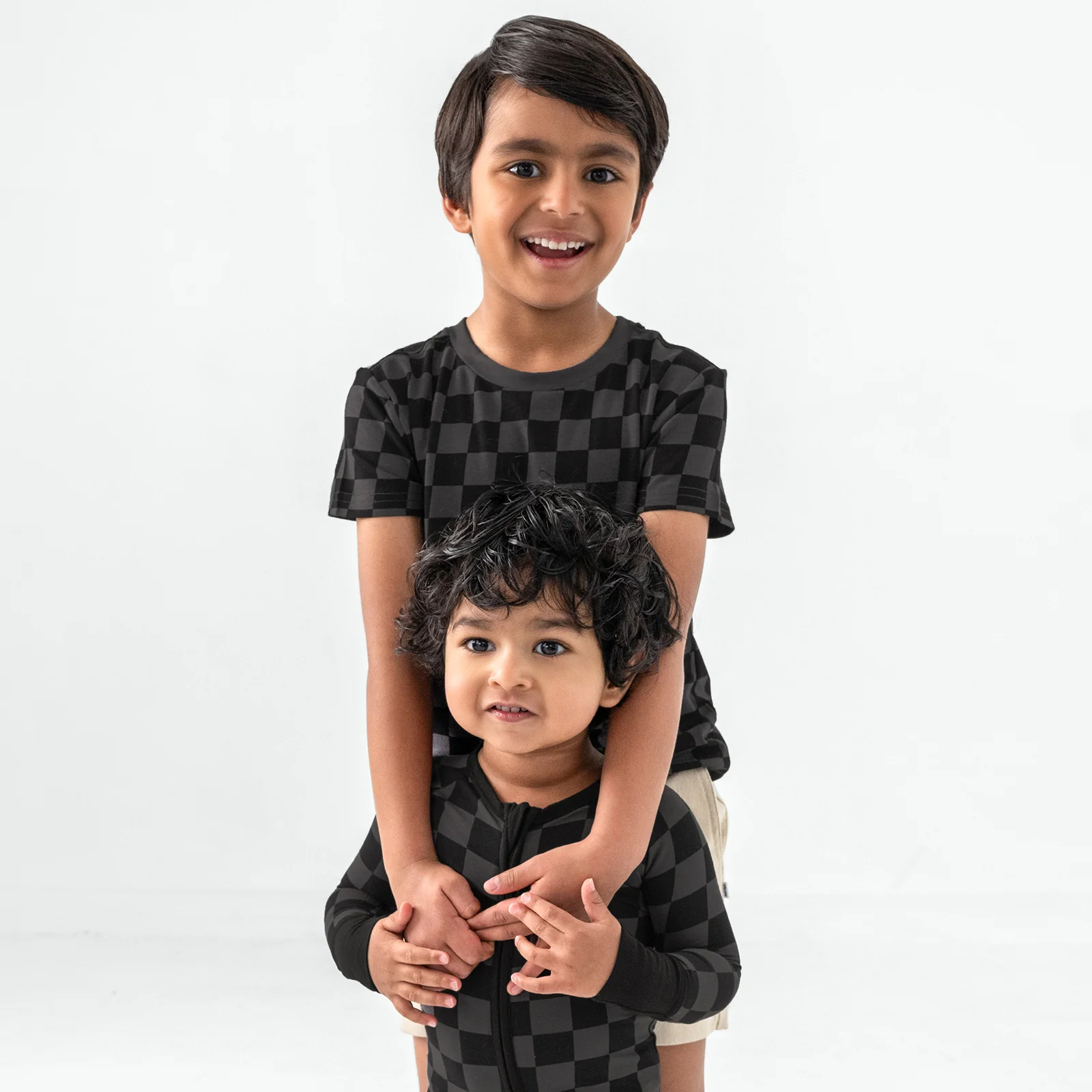 Monochrome Checks Short Sleeve Relaxed Tee - Image 5