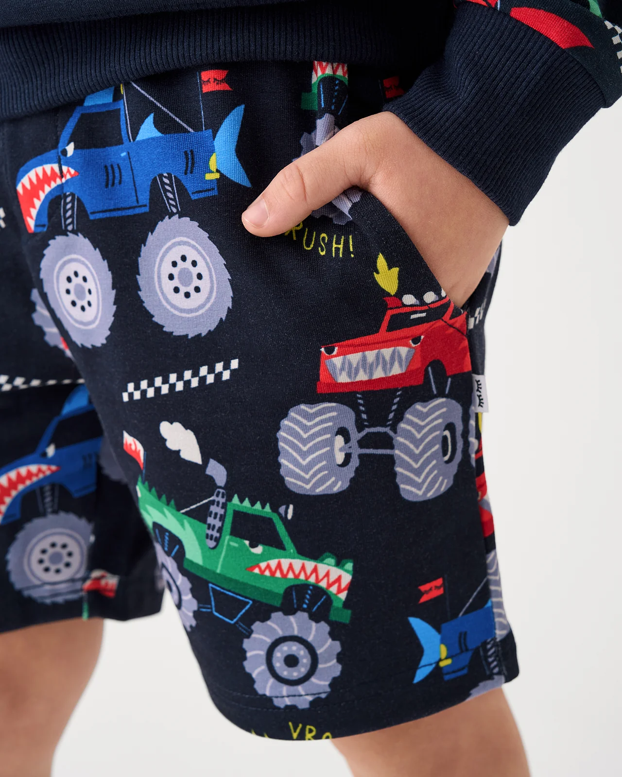 Monster Truck Madness Drawstring Shorts - Image 3