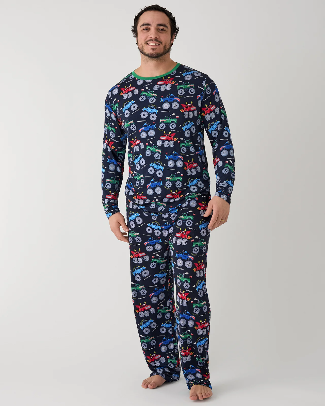 Monster Truck Madness Men's Pajama Pants - Image 3