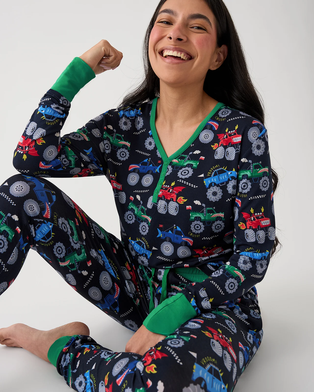 Monster Truck Madness Women's Pajama Pants - Image 3
