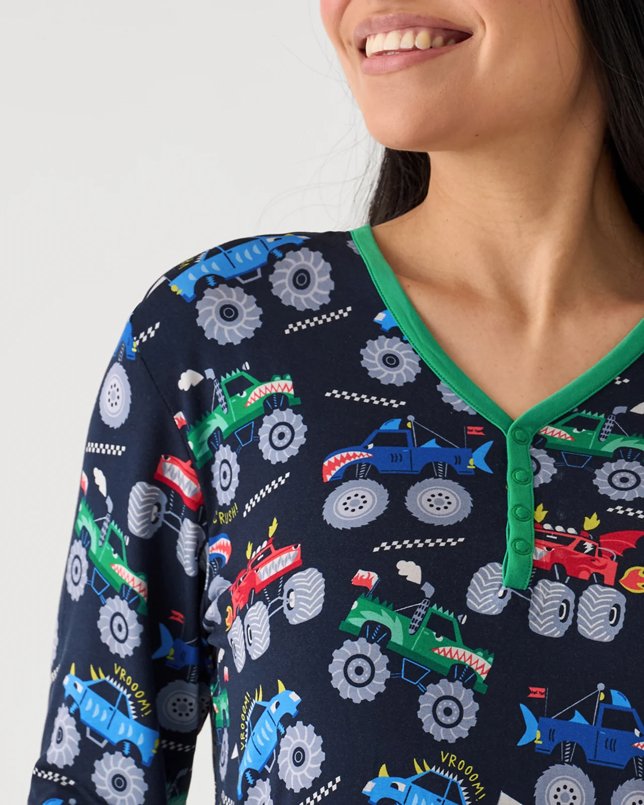 Monster Truck Madness Women's Pajama Top - Image 2