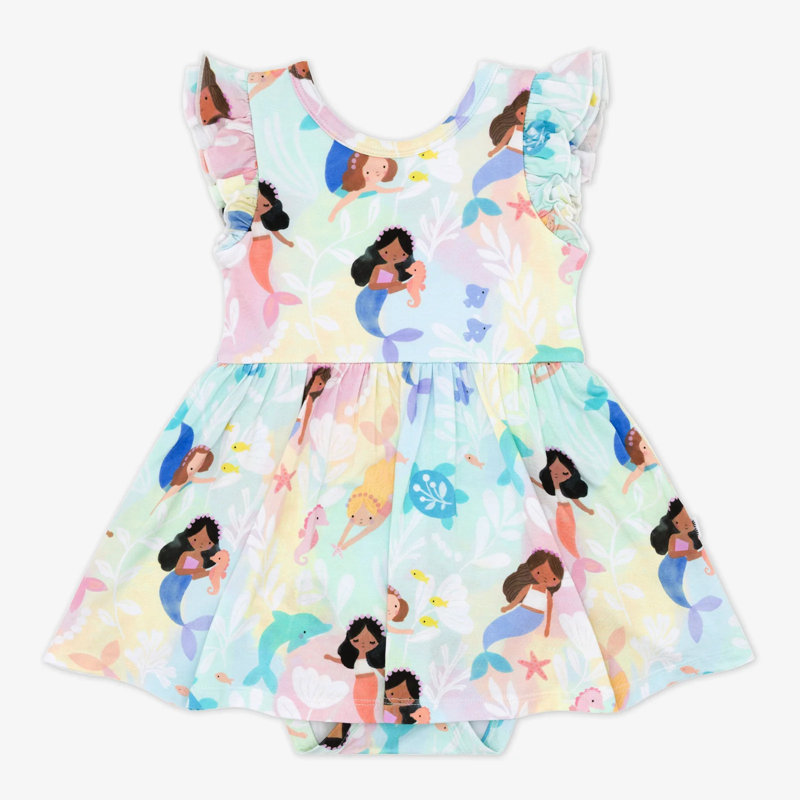 Mystic Mermaids Flutter Twirl Dress with Bodysuit - Image 3