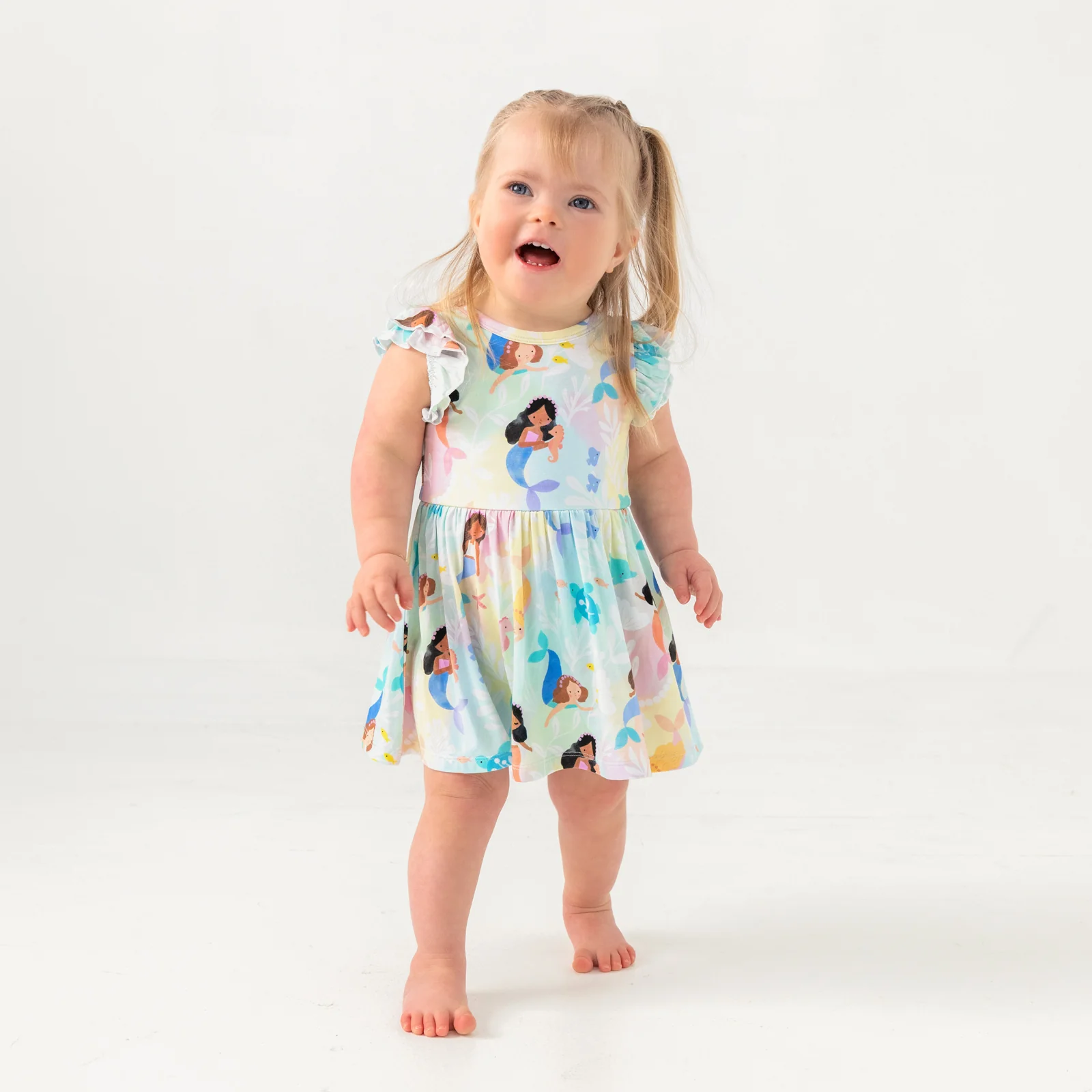 Mystic Mermaids Flutter Twirl Dress with Bodysuit - Image 4