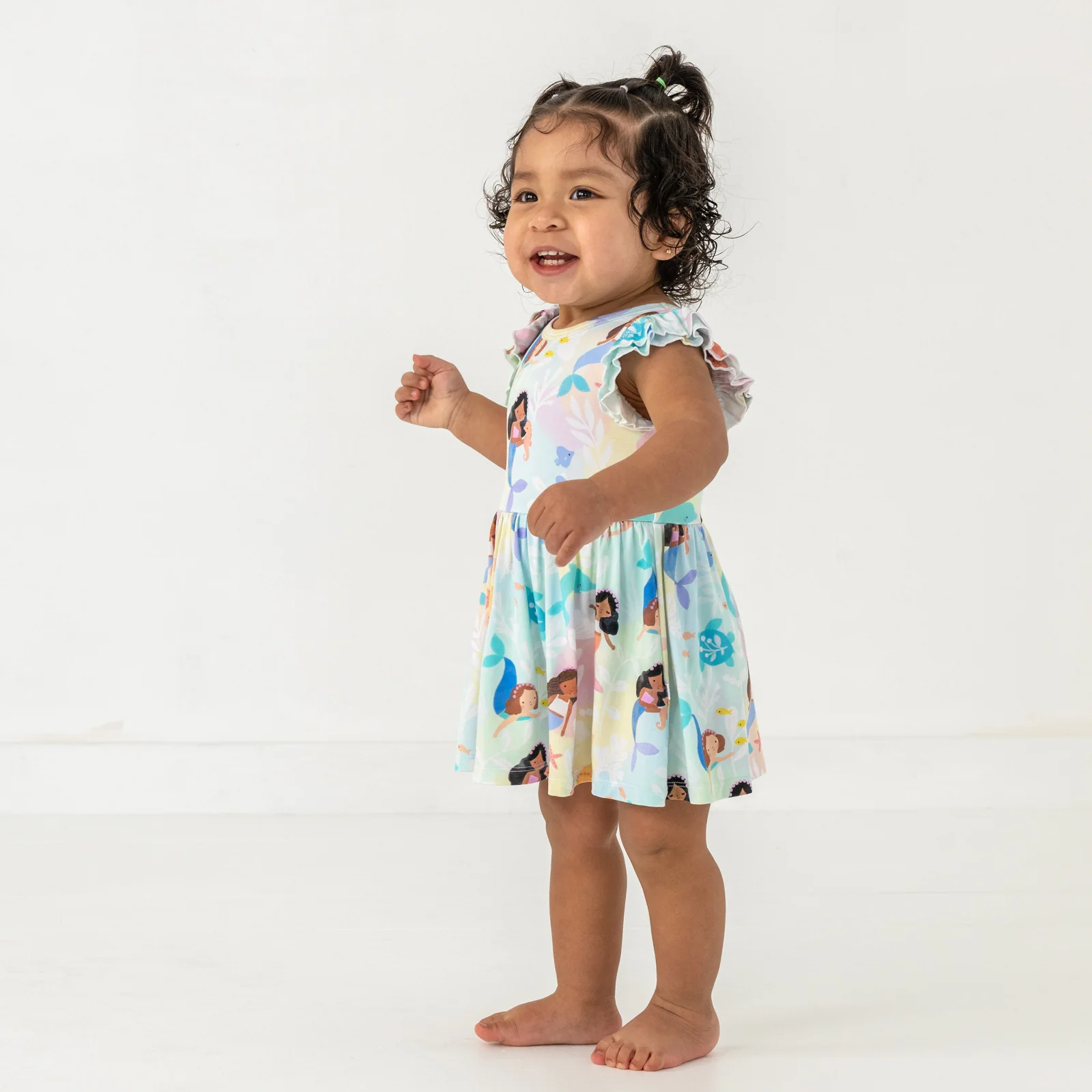 Mystic Mermaids Flutter Twirl Dress with Bodysuit - Image 5