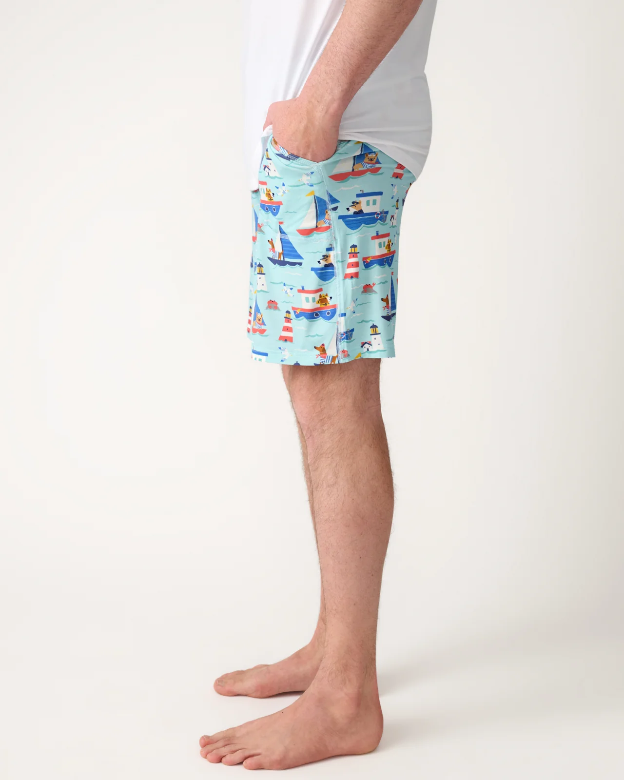 Nautical Paws Men's Pajama Shorts - Image 2