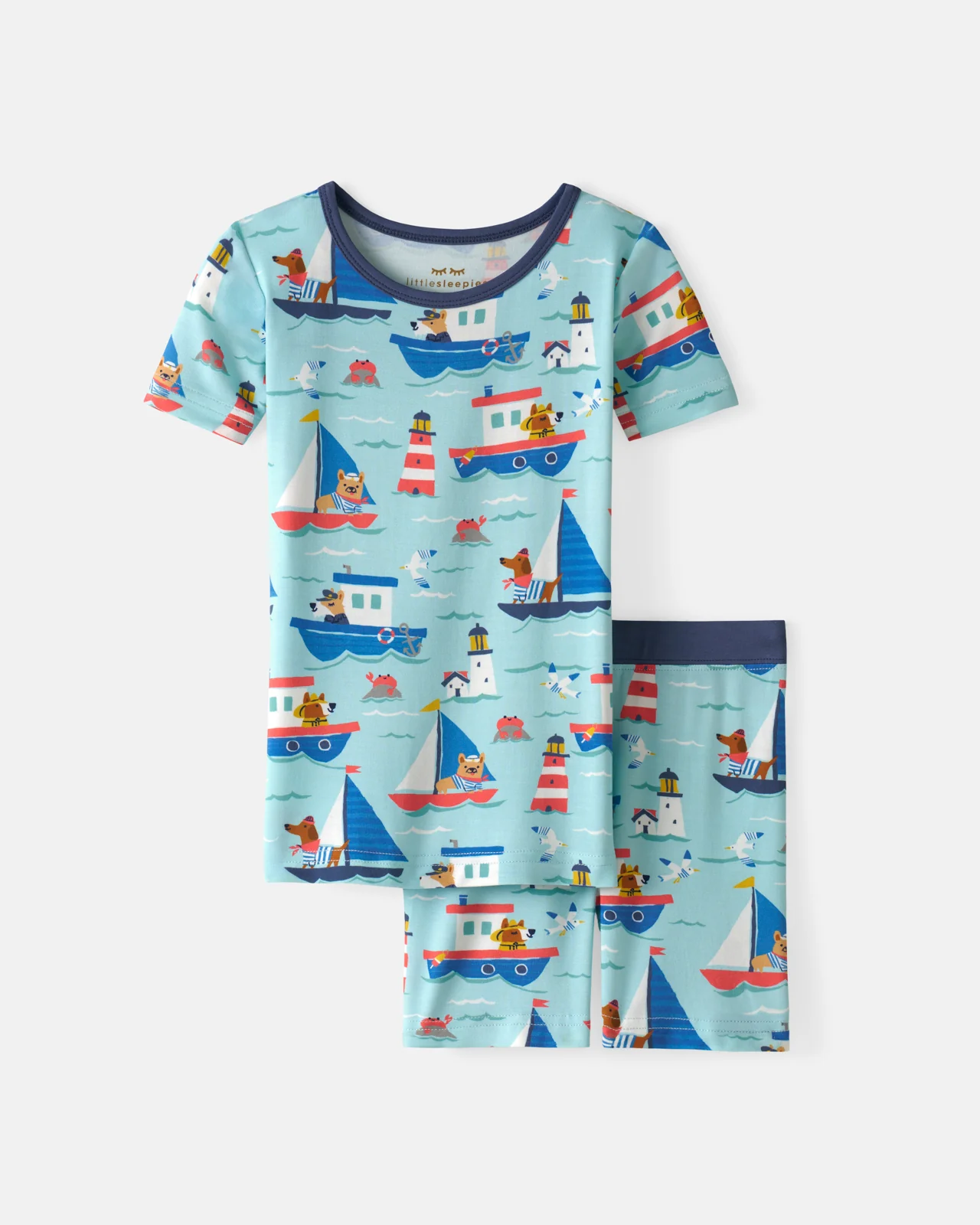 Nautical Paws Two-Piece Short Sleeve & Shorts Pajama Set - Image 3