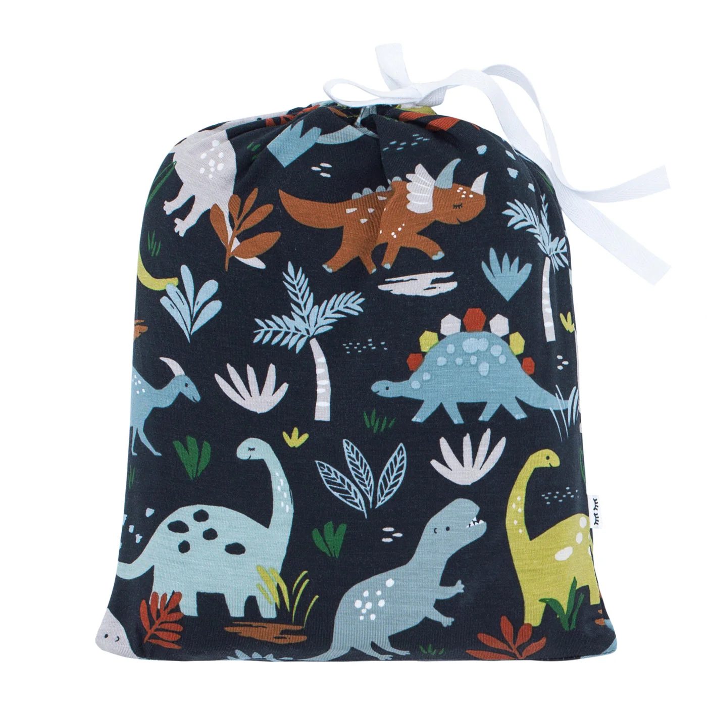Navy Jurassic Jungle Fitted Crib Sheet - Image 3