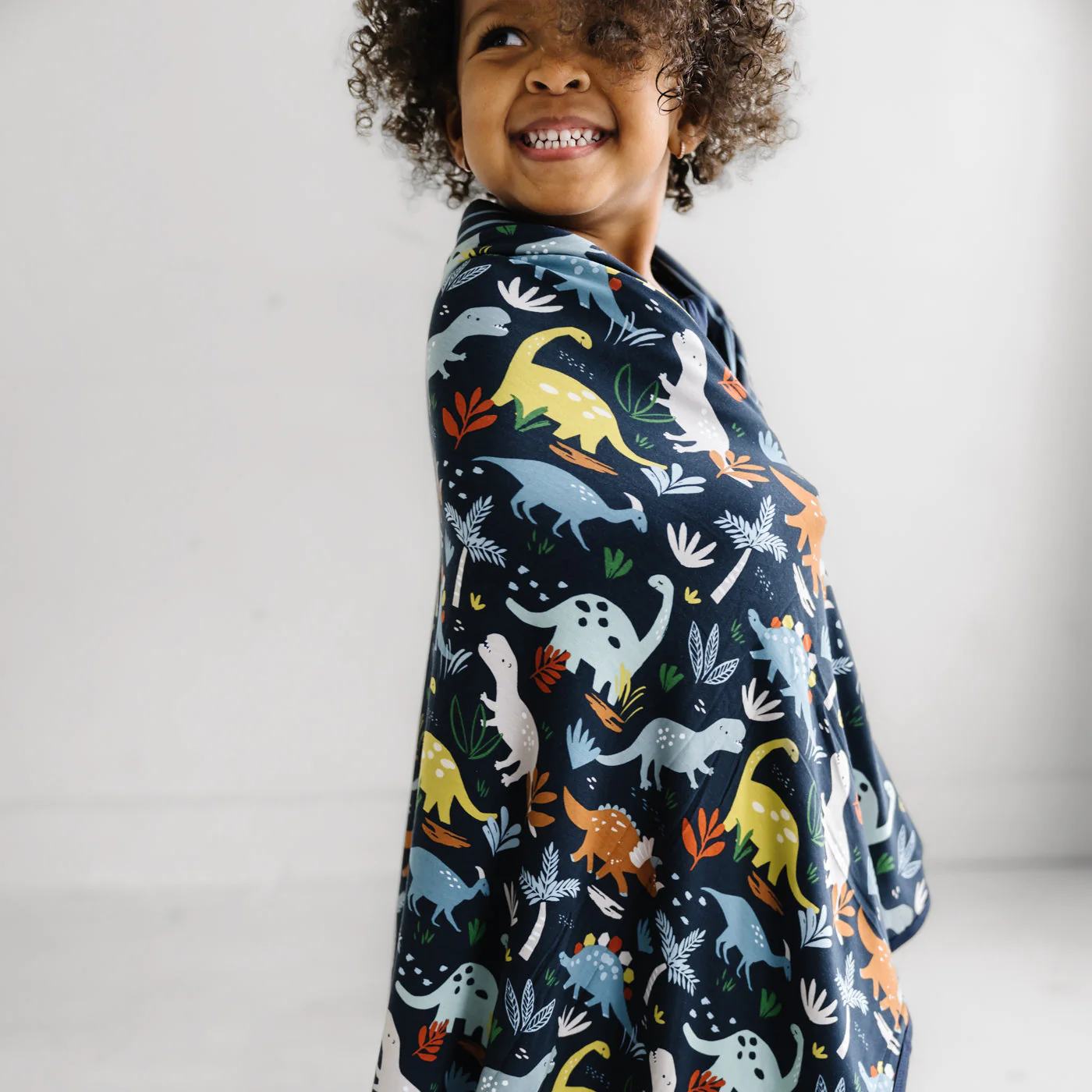 Navy Jurassic Jungle Large Cloud Blanket® - Image 3