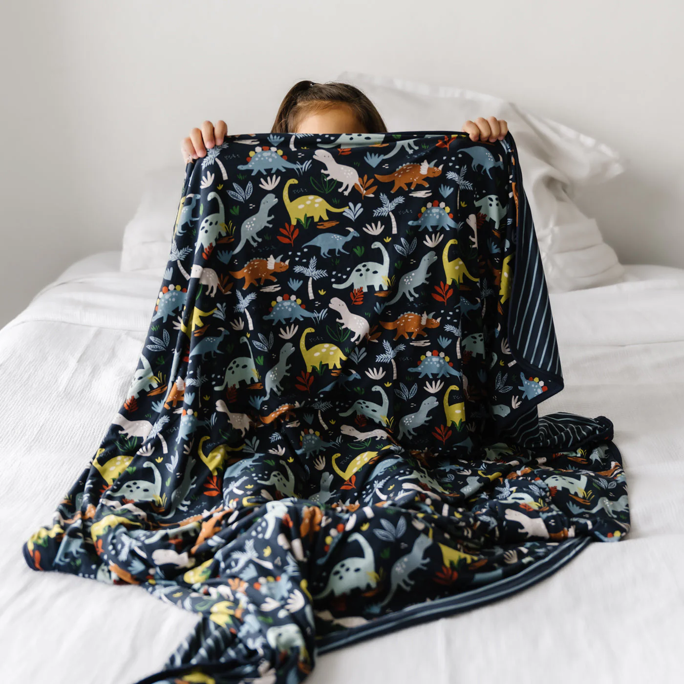 Navy Jurassic Jungle Large Cloud Blanket® - Image 4
