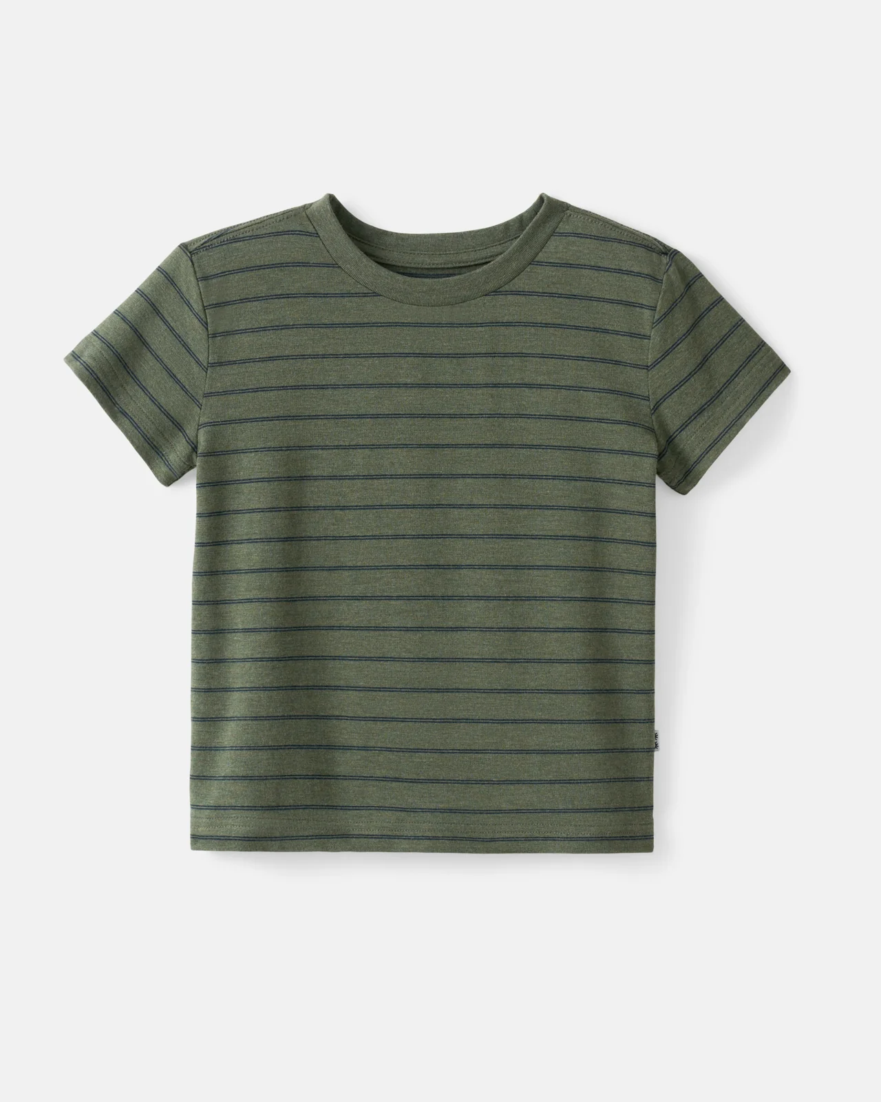 Olive Stripes Short Sleeve Relaxed Tee - Image 6