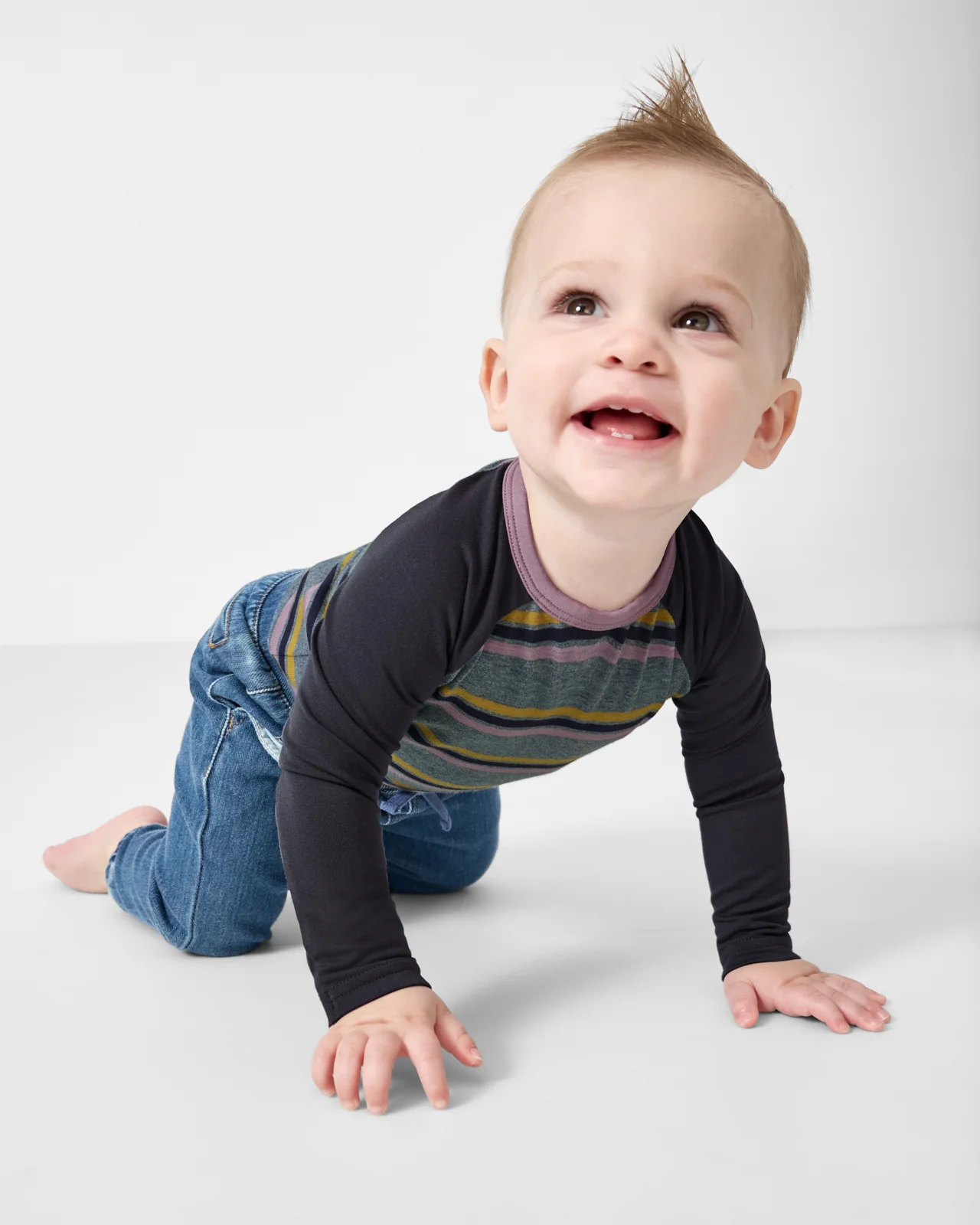 Ollie Stripe Raglan Bodysuit - Image 2