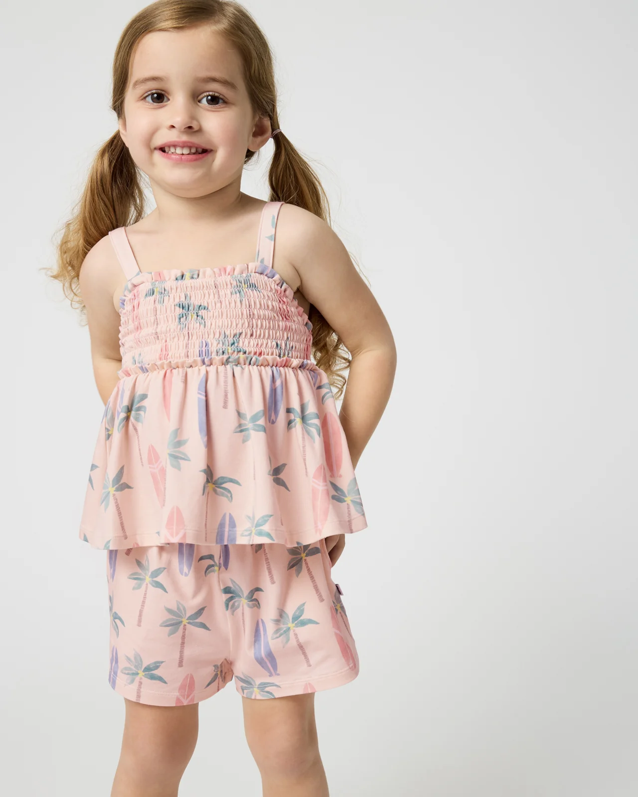 Palm Dunes Smocked Tank & Shorts Set - Image 3