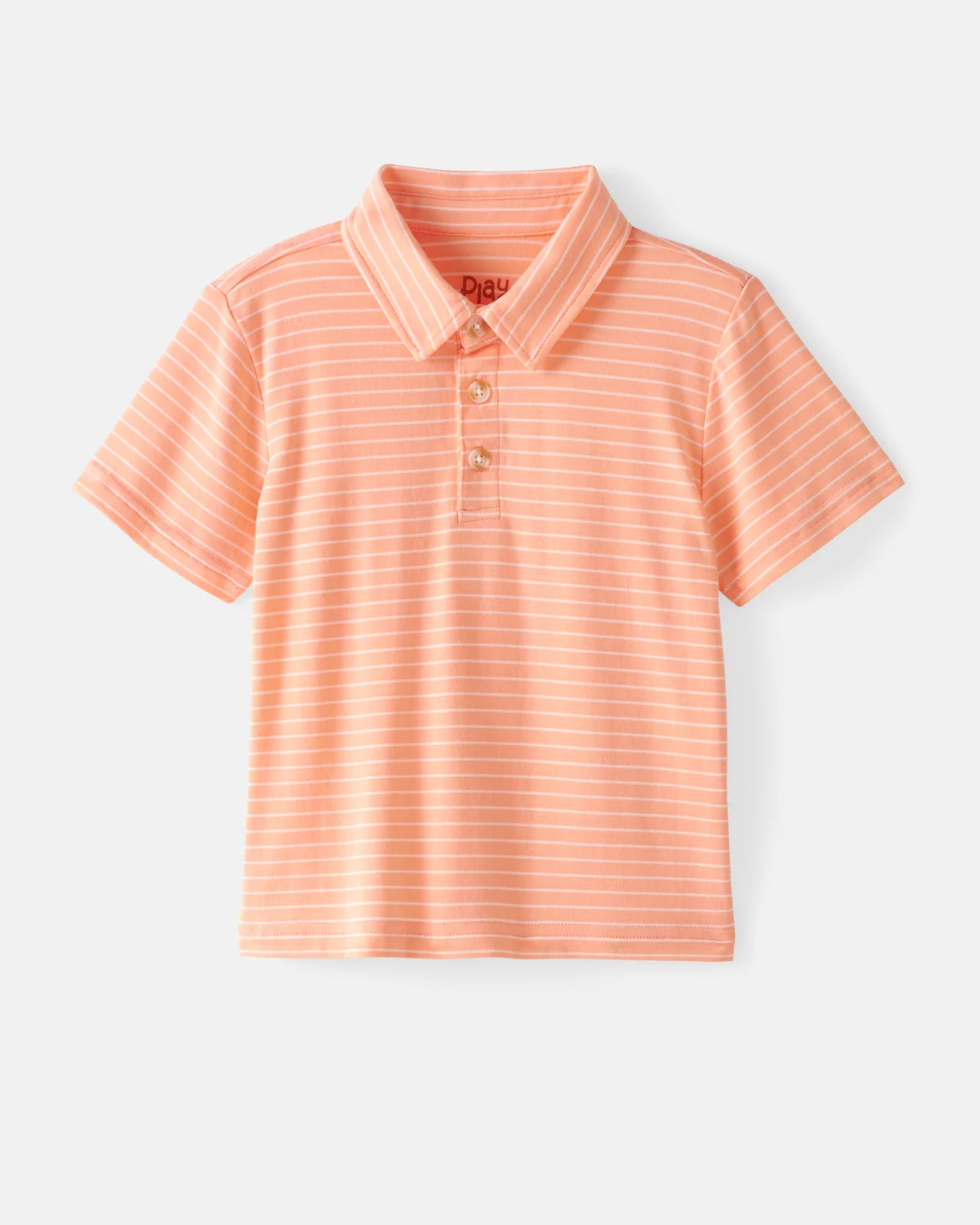 Peachy Keen Stripe Polo Shirt - Image 4