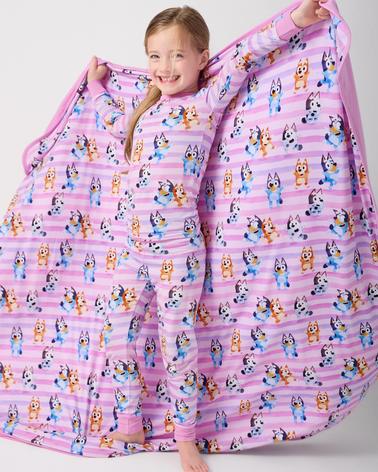 Pink Bluey Dance All Day Large Cloud Blanket® - Image 3