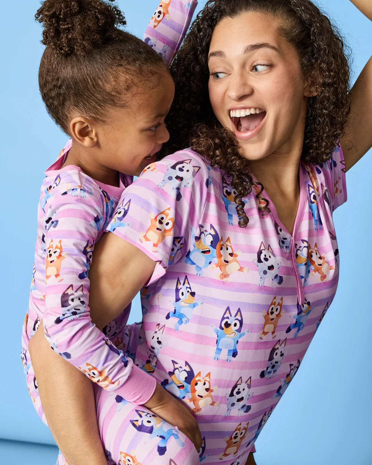 Pink Bluey Dance All Day Women's Short Sleeve Pajama Top - Image 3
