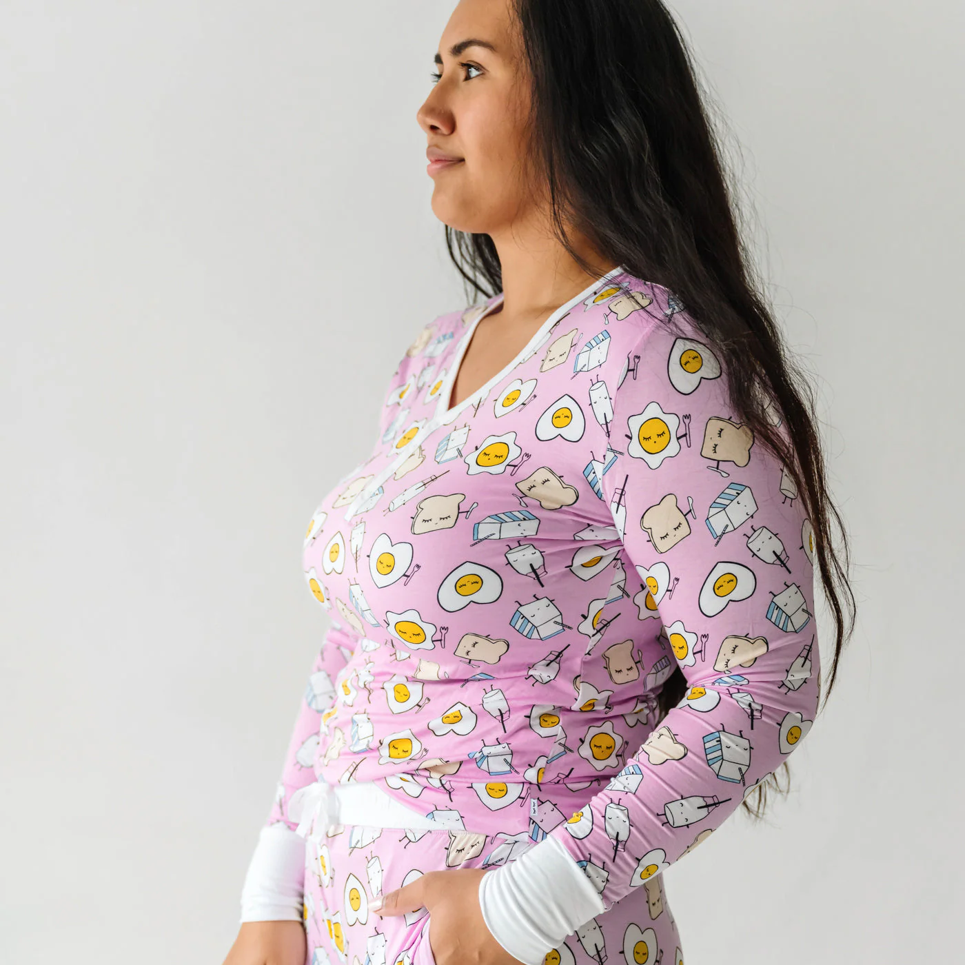 Pink Breakfast Buddies Women's Pajama Top - Image 3