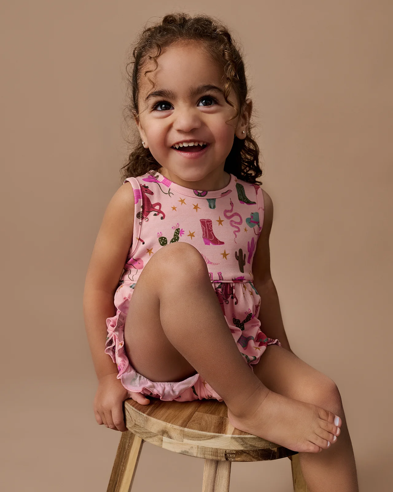 Pink Rancher Roundup Bubble Romper - Image 3