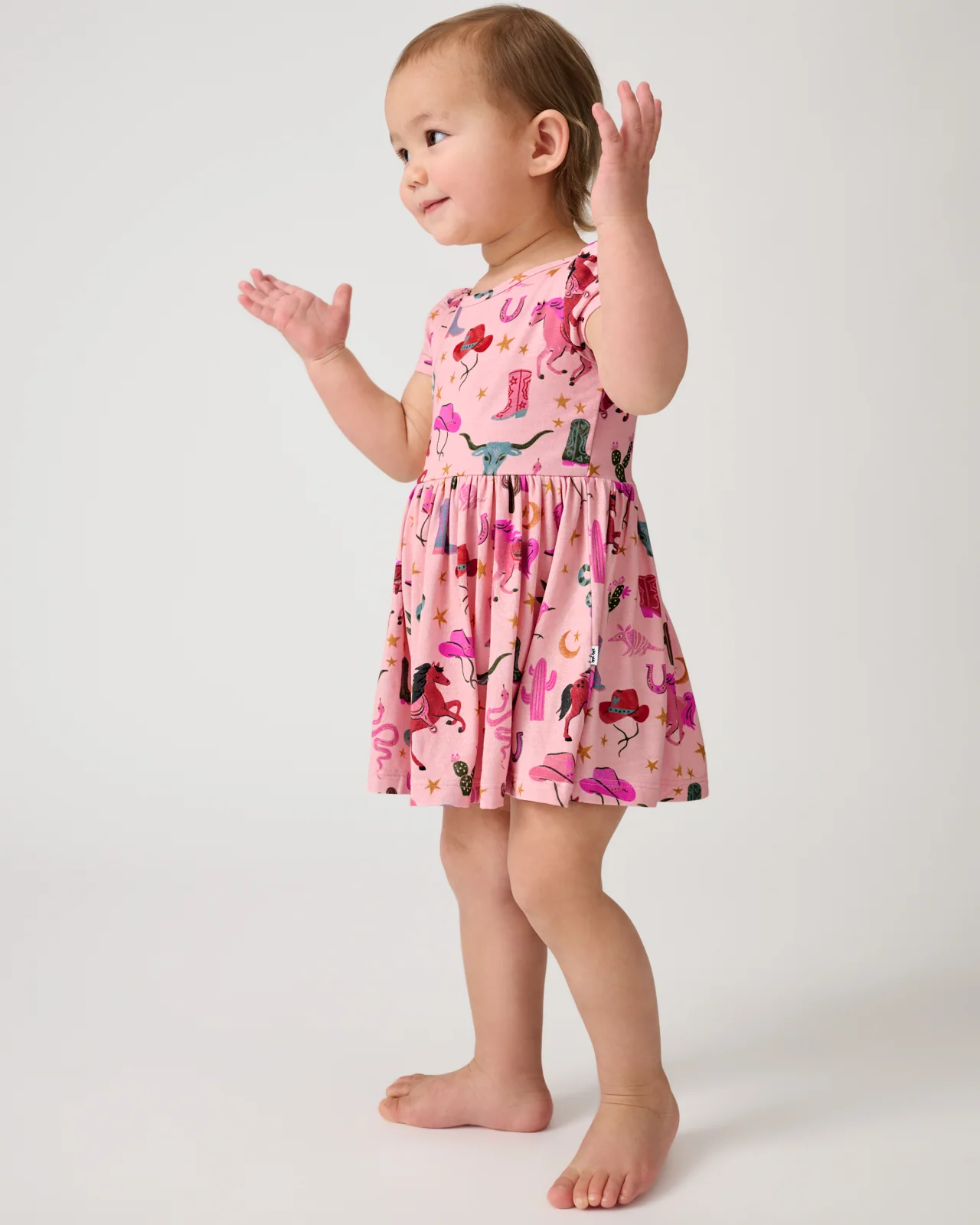 Pink Rancher Roundup Skater Dress with Bodysuit - Image 3
