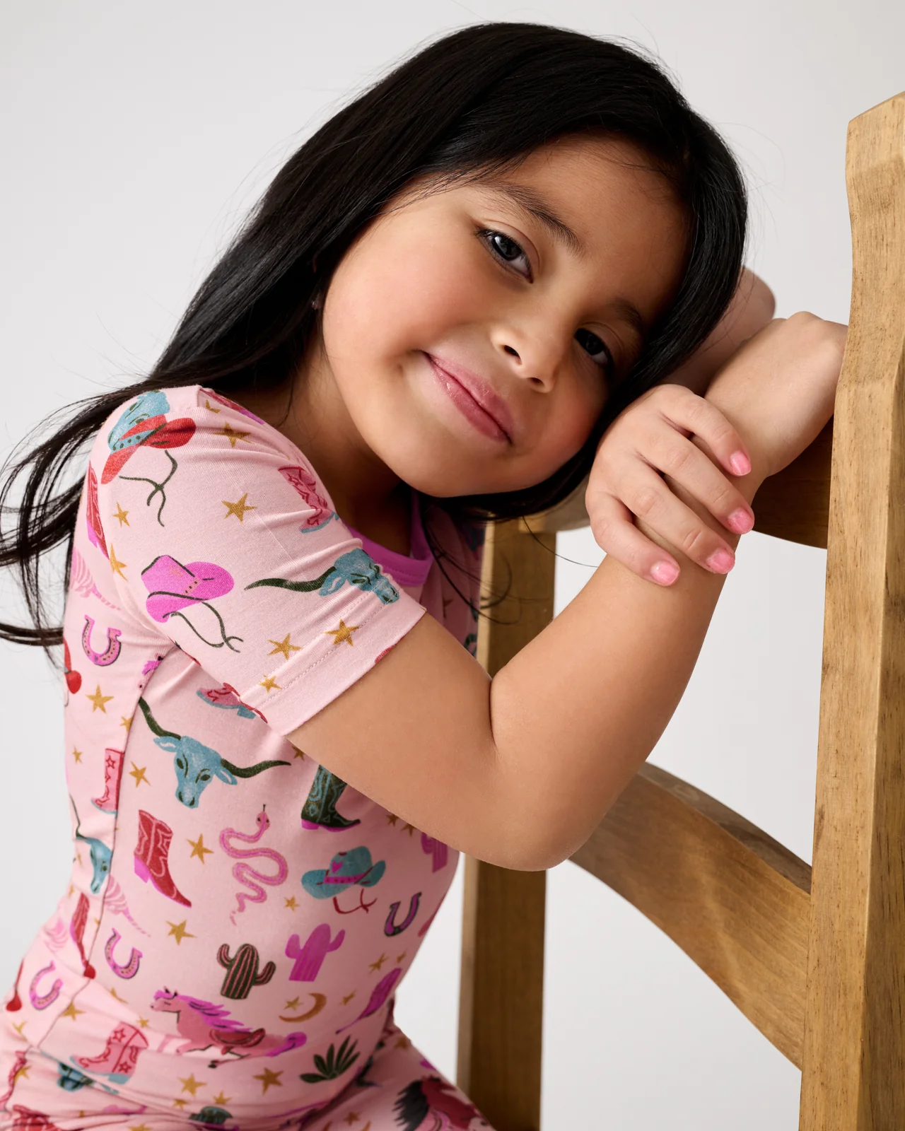 Pink Rancher Roundup Two-Piece Short Sleeve & Shorts Pajama Set - Image 3