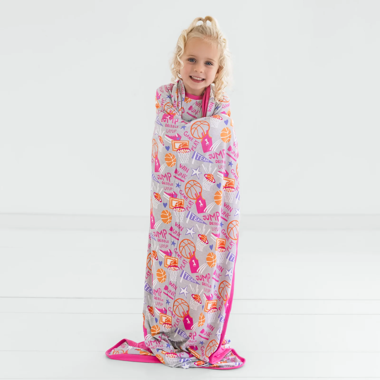 Pink Slam Dunk Large Cloud Blanket® - Image 2
