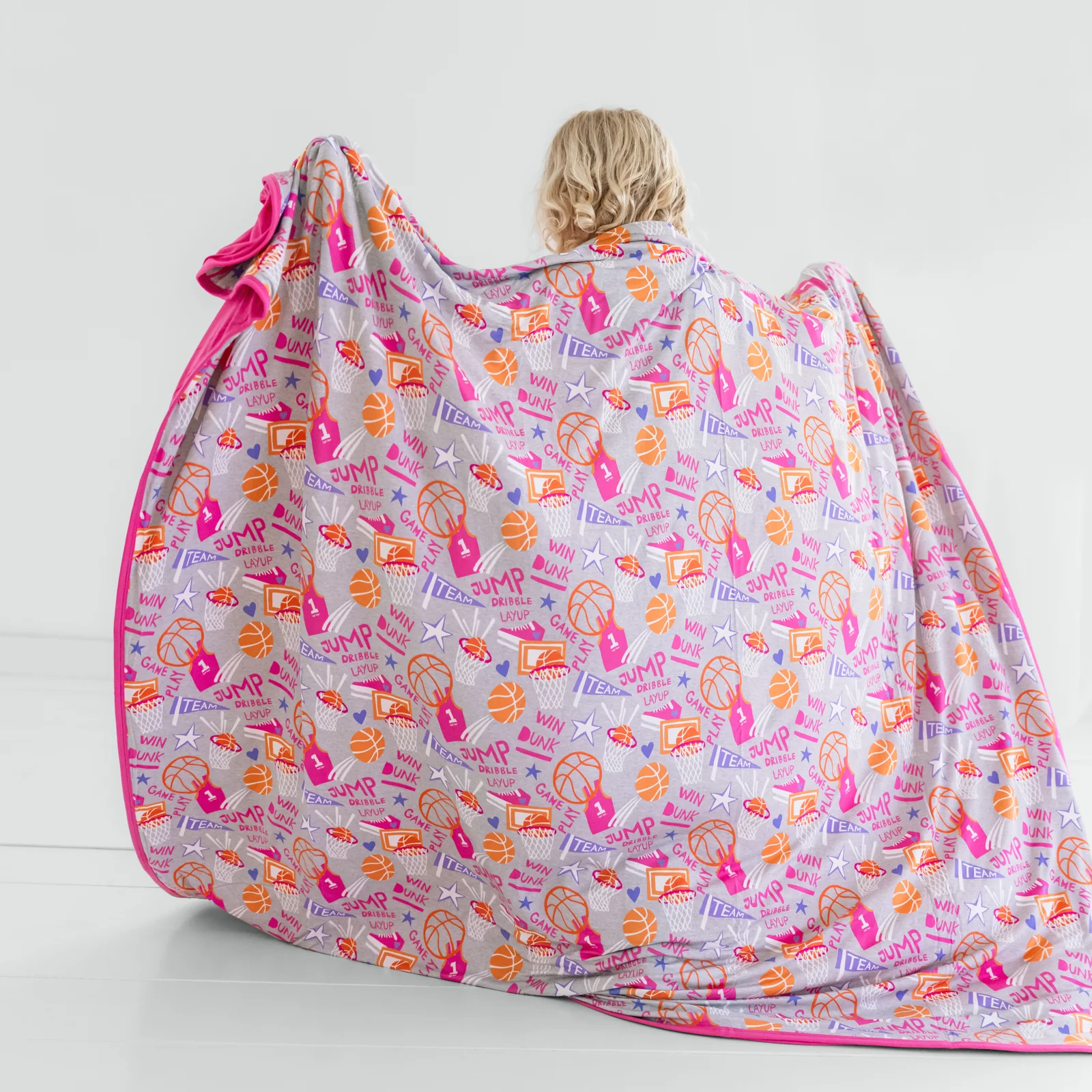 Pink Slam Dunk Large Cloud Blanket® - Image 3