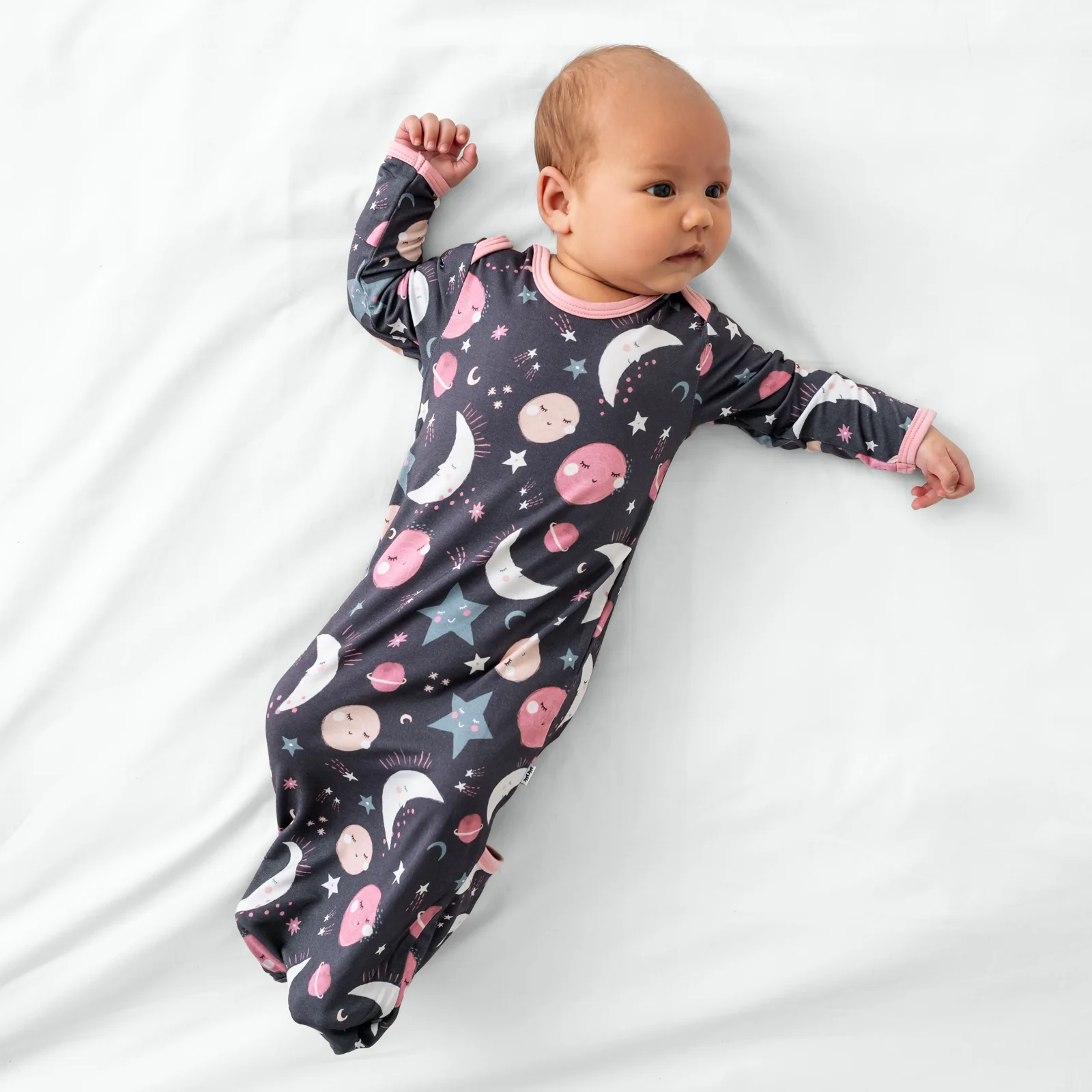 Pink To the Moon & Back Infant Gown - Image 5