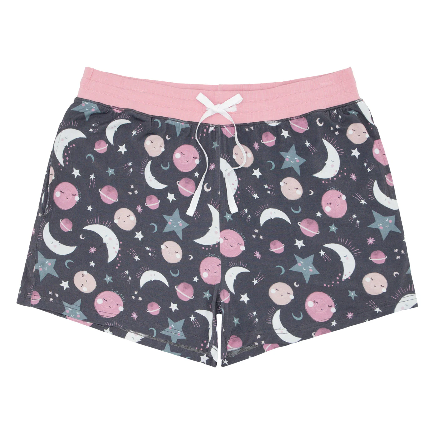 Pink To the Moon & Back Women's Pajama Shorts - Image 4