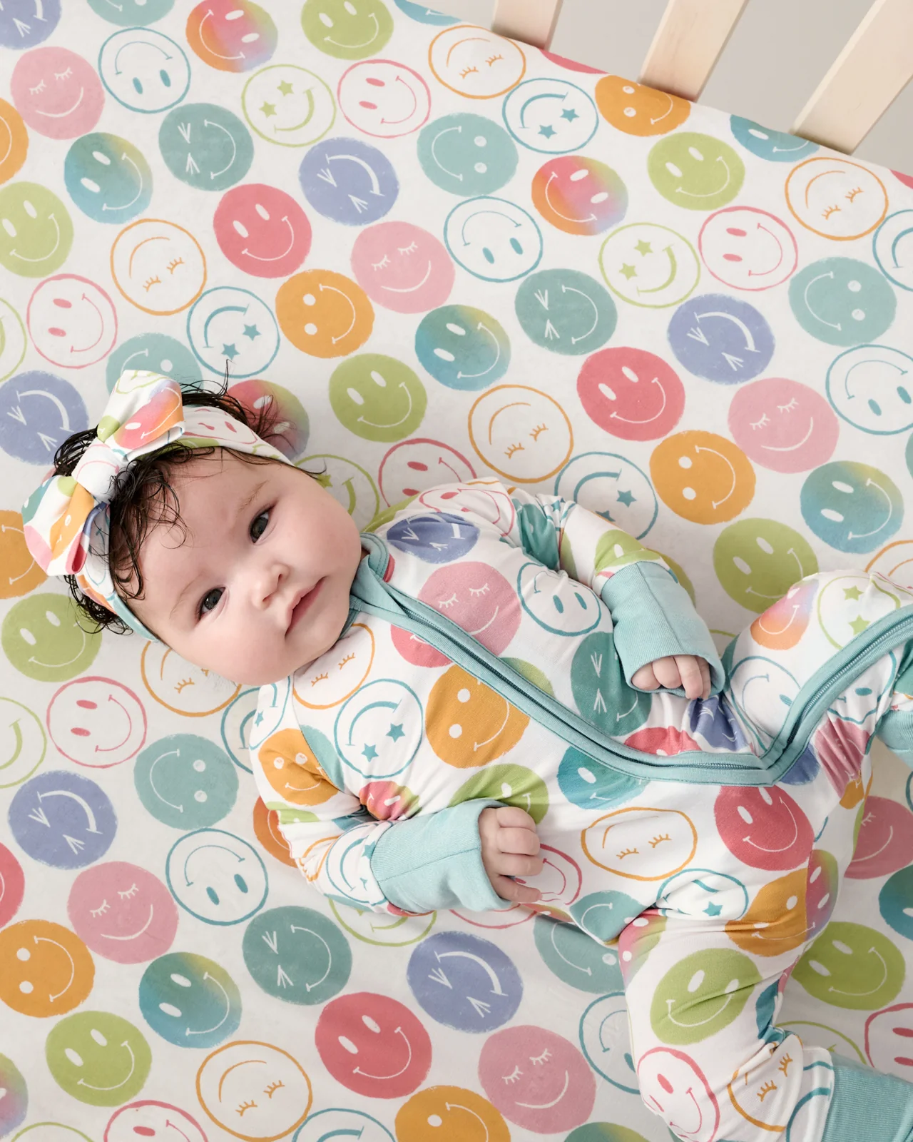 Positive Vibes Fitted Crib Sheet - Image 2