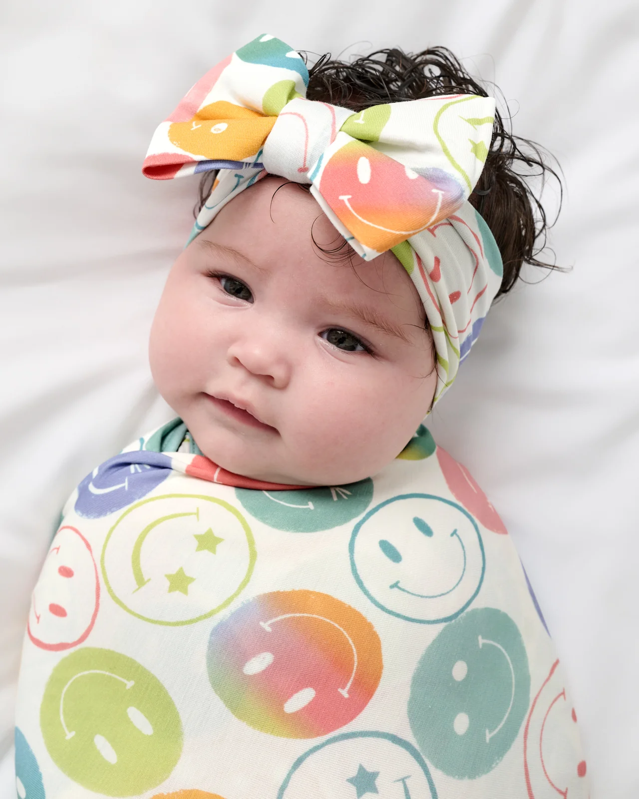 Positive Vibes Swaddle & Luxe Bow Headband Set - Image 2