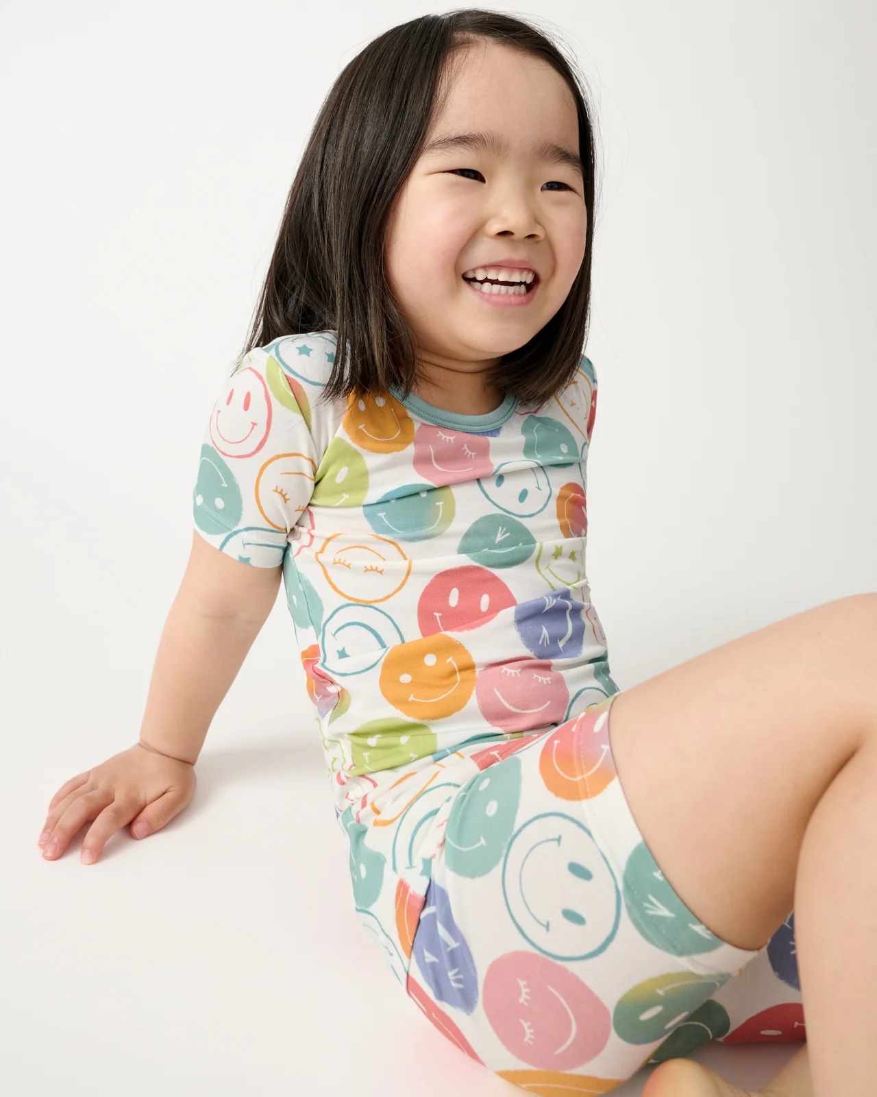 Positive Vibes Two-Piece Short Sleeve & Shorts Pajama Set - Image 4
