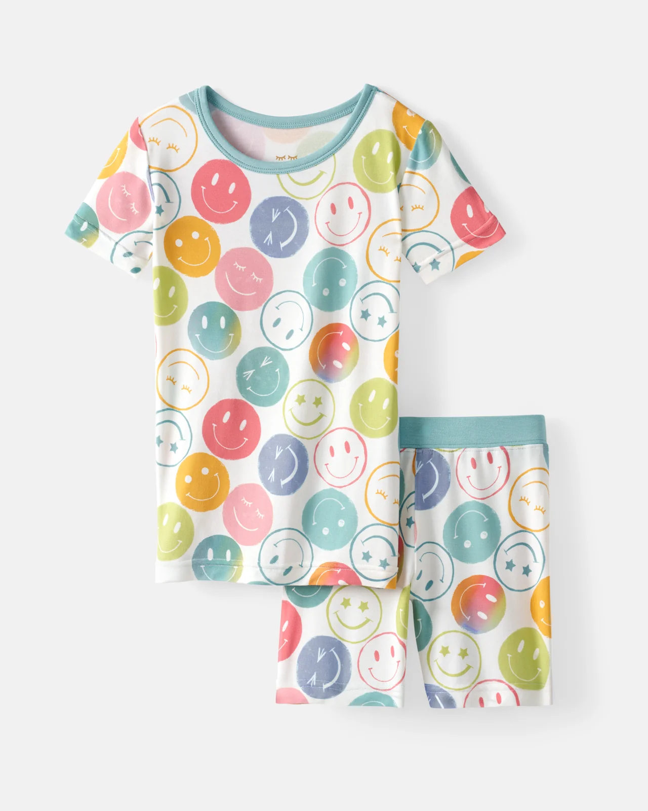 Positive Vibes Two-Piece Short Sleeve & Shorts Pajama Set - Image 7