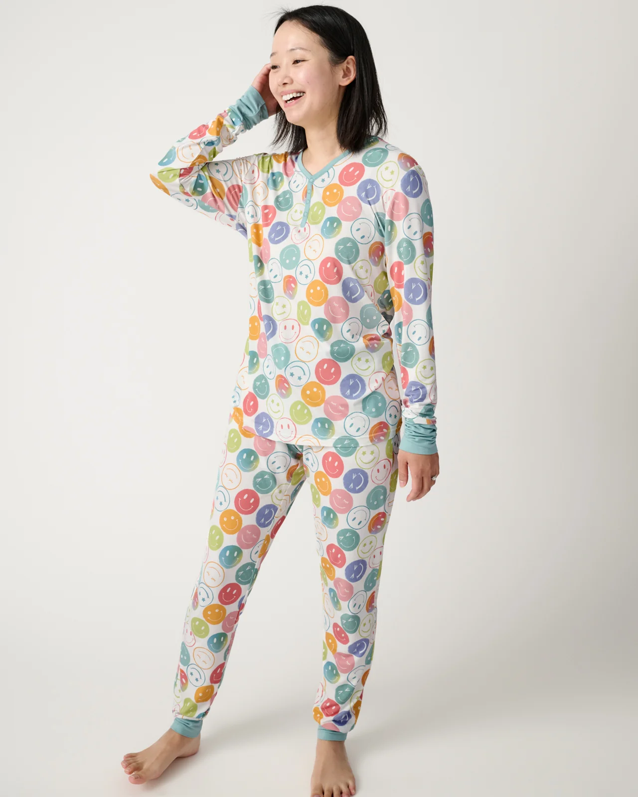 Positive Vibes Women's Long Sleeve Pajama Top - Image 4