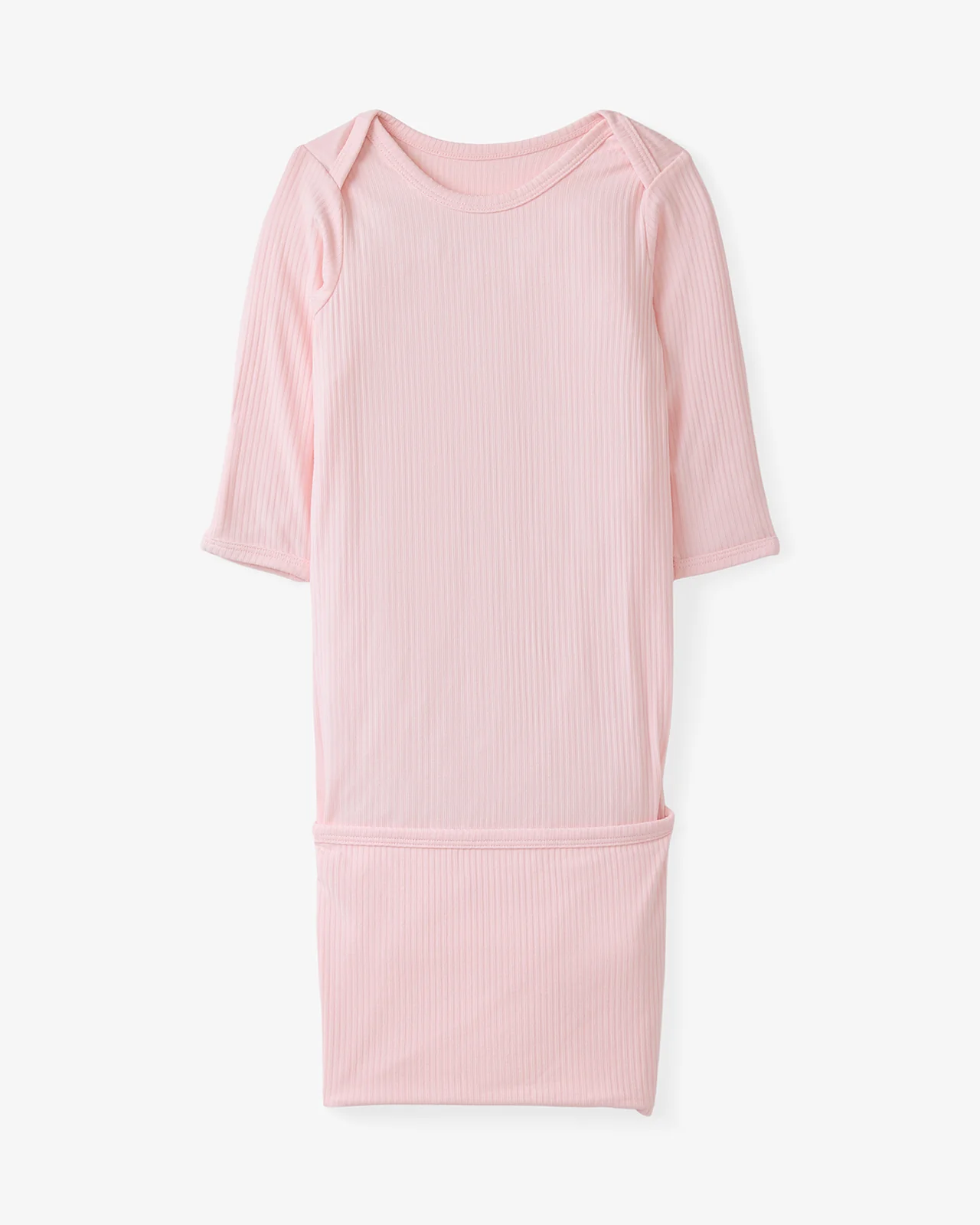 Prima Pink Ribbed Infant Gown - Image 4