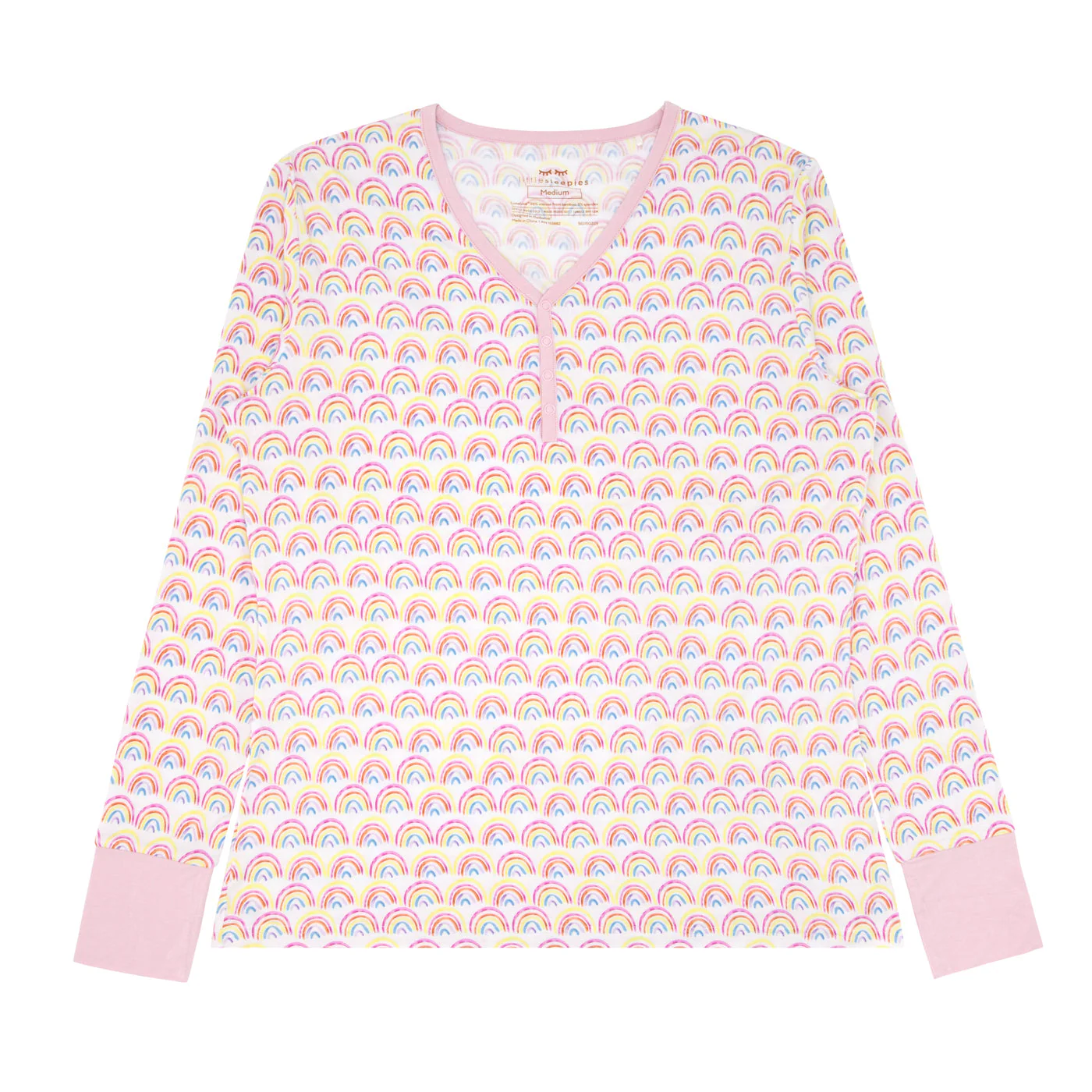 Pastel Rainbows Women's Pajama Top - Image 4